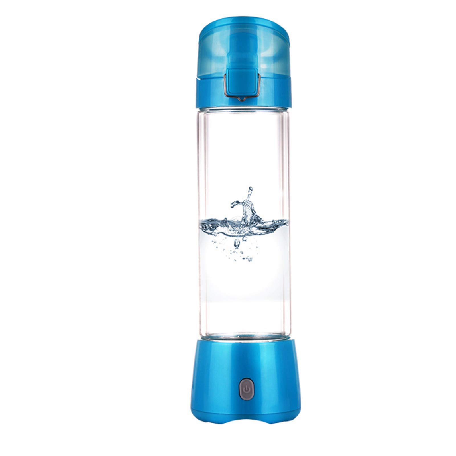 SWRZ Portable Hydrogen-Rich Water Bottle with USB Rechargeable Ionizer | Hydrogen Water Generator Machine | Flip Cap Design (Blue) | Perfect for Travel, Gym & Daily Hydration