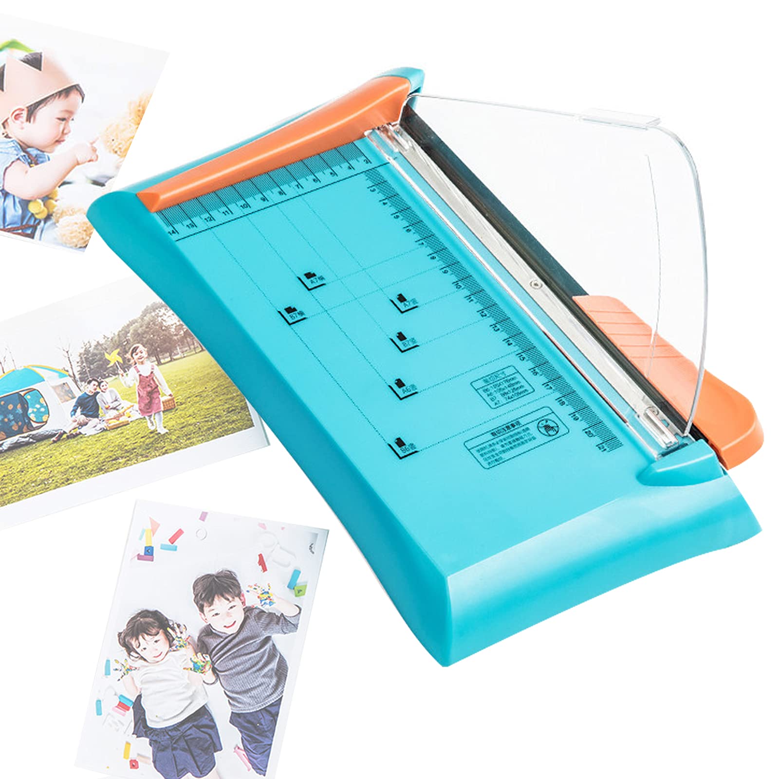 Mini A4 Paper Trimmer with Ruler - Precision Photo Guillotine Cutter for Paper, Cardstock, Foam & Craft Materials (Blue) - Perfect for Scrapbooking, Card Making & DIY Projects