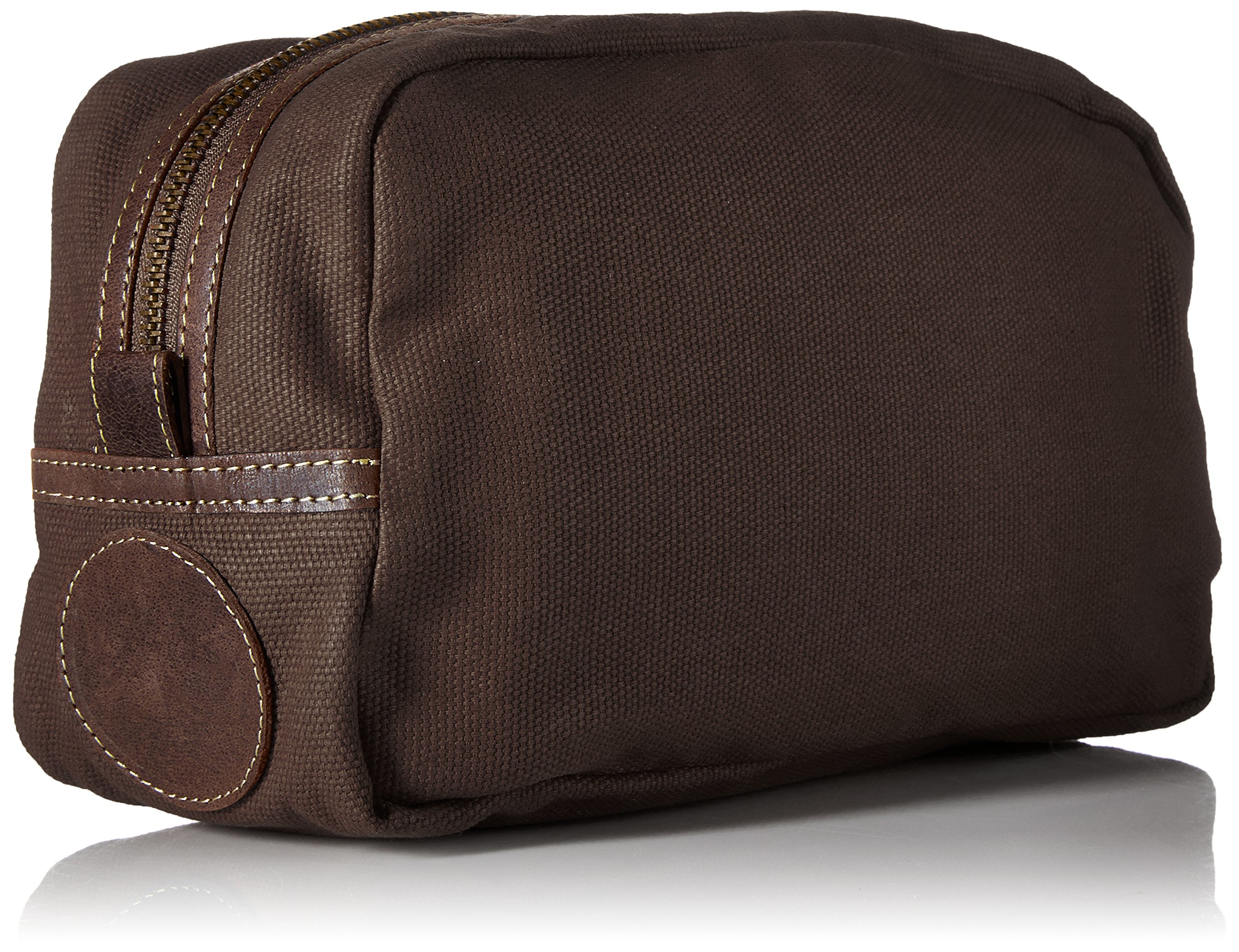 Timberland Canvas and Leather Travel Kit, Brown - Durable and Stylish Organizer for Men's Essentials on the Go
