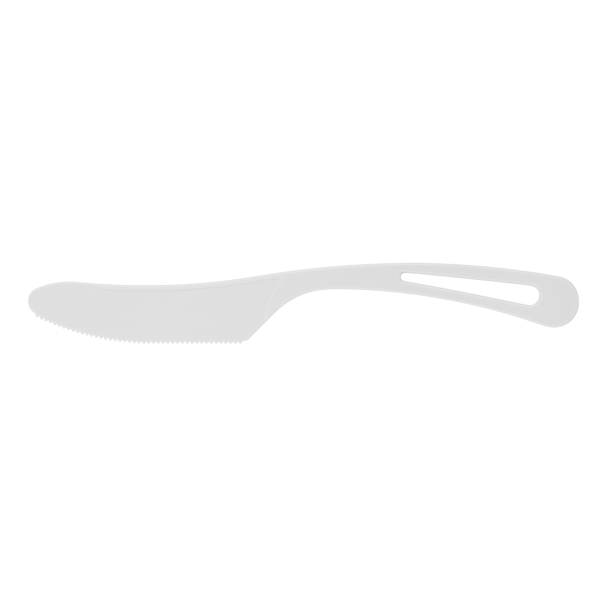 Eco-Friendly Compostable CPLA Plastic Knives - 250 Count Box, Heat Resistant & Biodegradable Cutlery for Parties, Picnics, and Outdoor Events