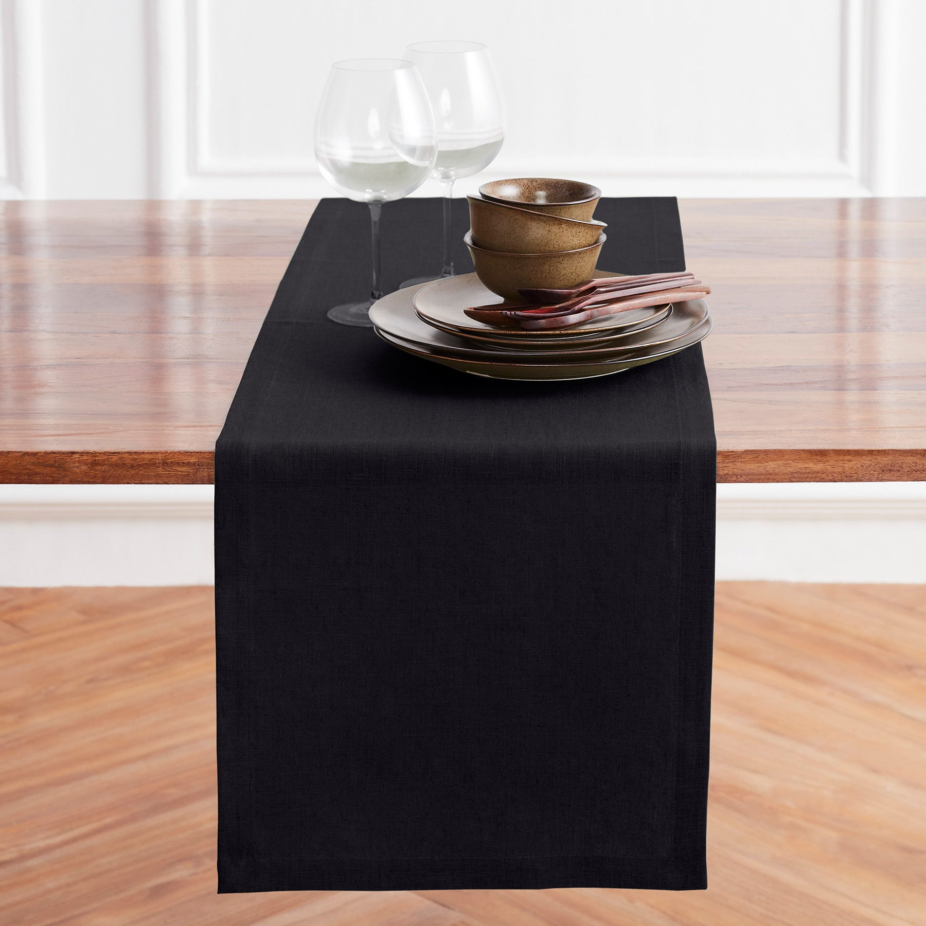 Elegant Diana Medium Weight Table Runner - Perfect for Dining Tables, Weddings, and Holiday Decor - 60-Inch Linen Table Runner for Stylish Home Decor