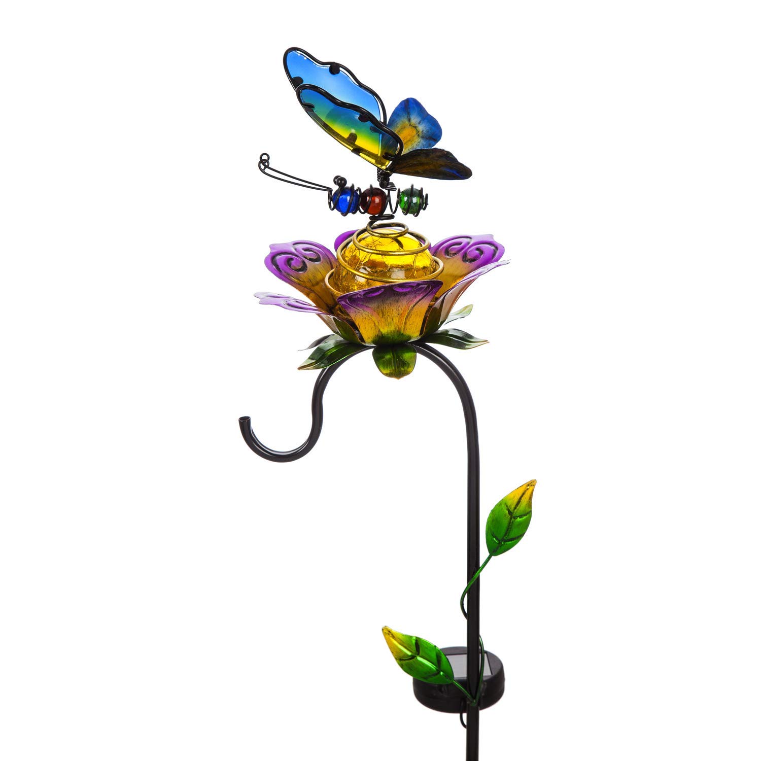 37 Inch Solar Butterfly & Dragonfly Garden Stake - Solar Powered Outdoor Décor for Home, Garden & Yard - Perfect for Pathway Lighting & Landscape Decoration