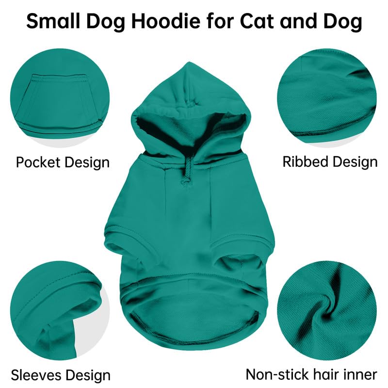 Bluebird Dog Hoodie - Cozy Pet Clothes for Small Dogs with Hood & Pockets | Warm Sweatshirt for Winter Walks & Outdoor Adventures
