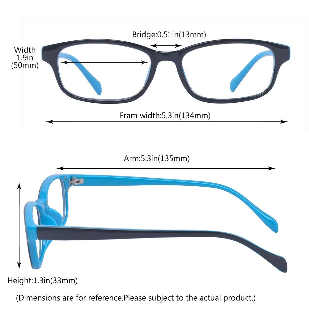 ALWAYSUV Oversized Square Blue Light Blocking Glasses for Women - Stylish Big Frame Computer Glasses with Clear Lens - Perfect for Office Work, Gaming & Screen Time Protection