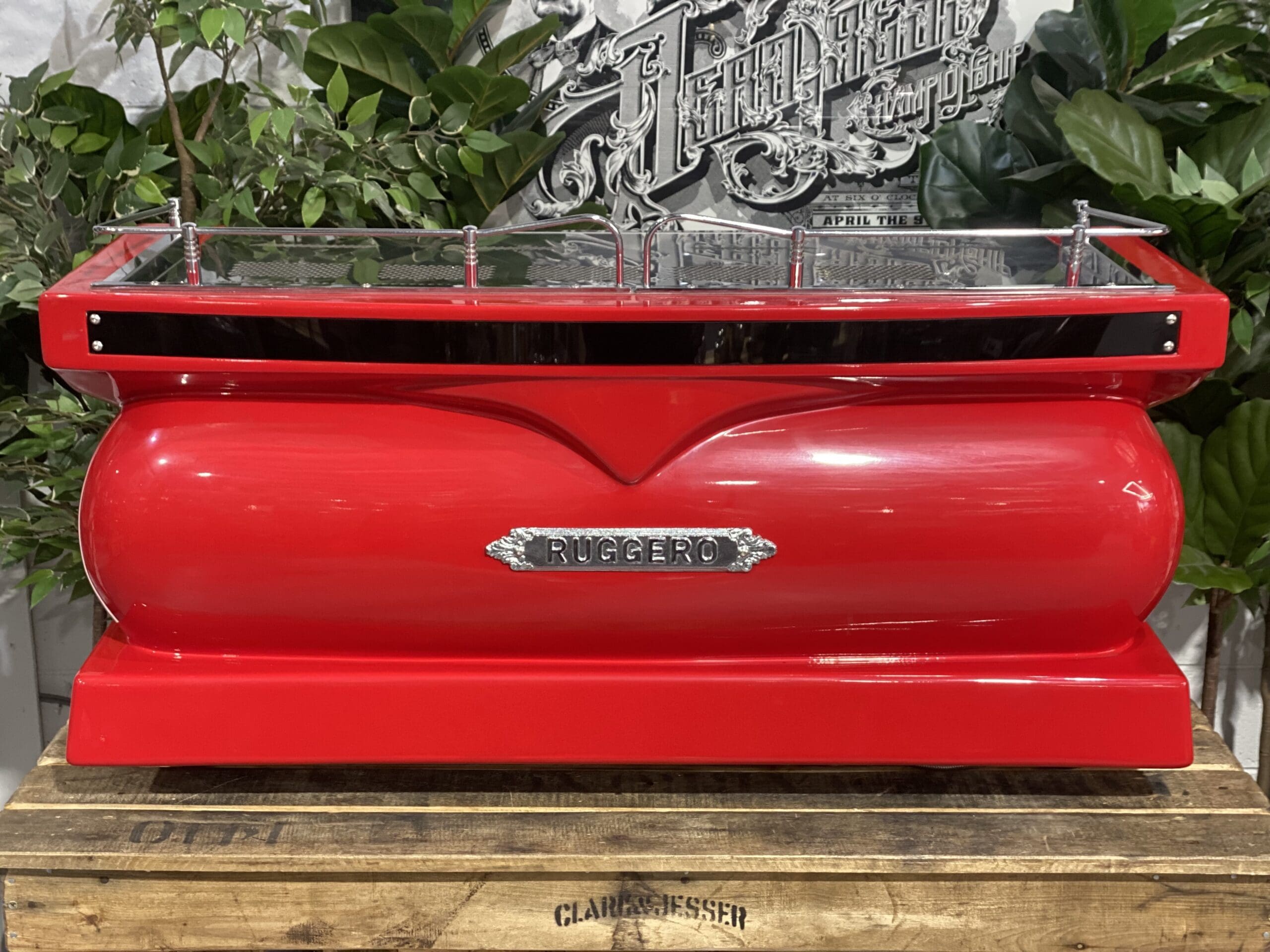 Expobar Alpha Ruggero 3 Group Commercial Espresso Machine in Red - Perfect for Coffee Shops, Restaurants, and Cafes