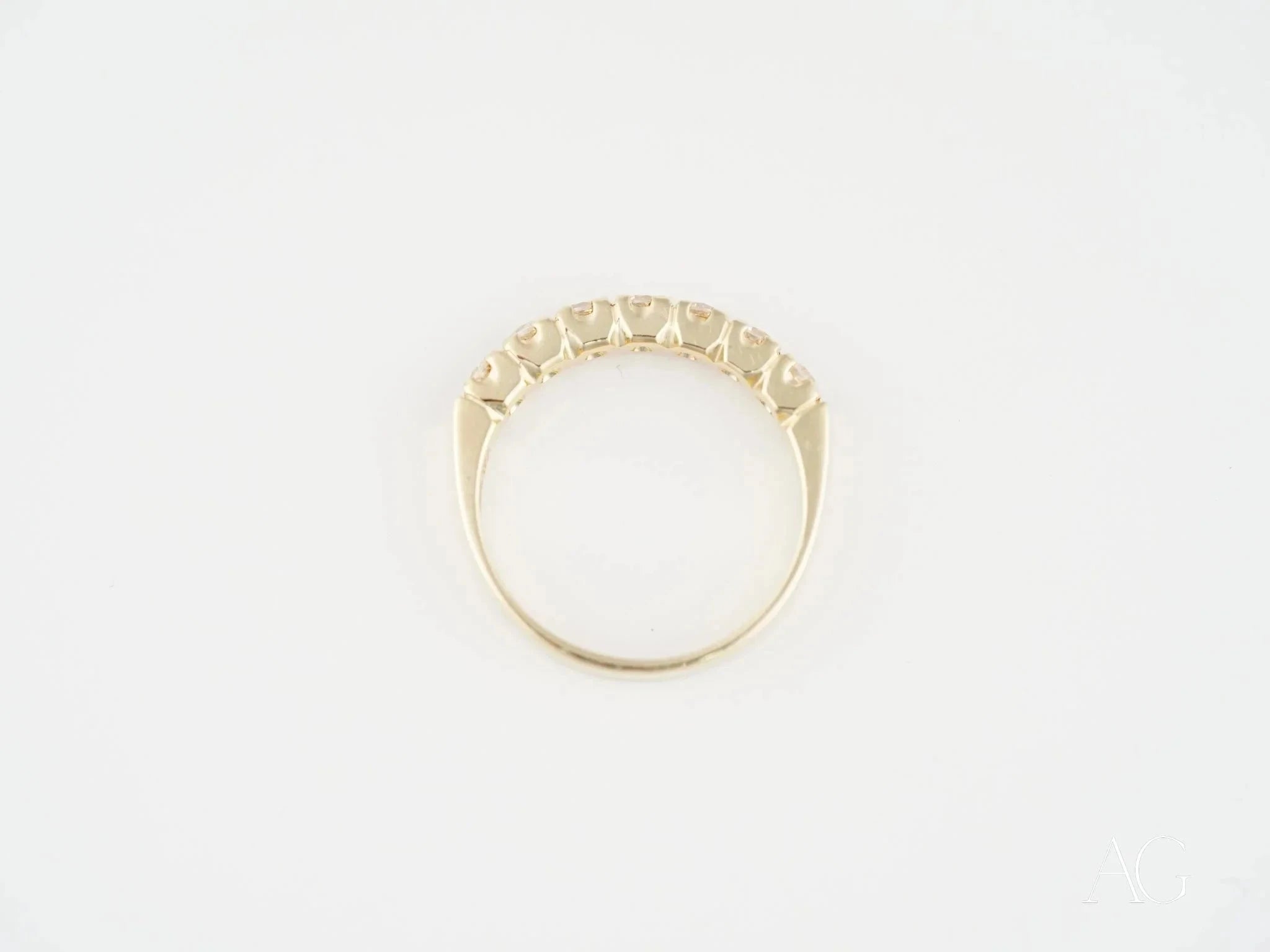 18K Yellow Gold CZ Ring for Women – Elegant Cubic Zirconia Engagement & Wedding Band – Perfect for Anniversaries, Proposals & Special Occasions