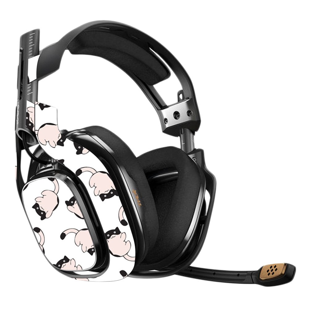 MightySkins Vinyl Decal Wrap Cover for Astro A40 3rd Gen Gaming Headset - Raining Cats Design | Protective, Durable & Customizable Skin | Easy to Apply & Remove | Made in USA | Perfect for Gaming, Streaming & Esports Enthusiasts