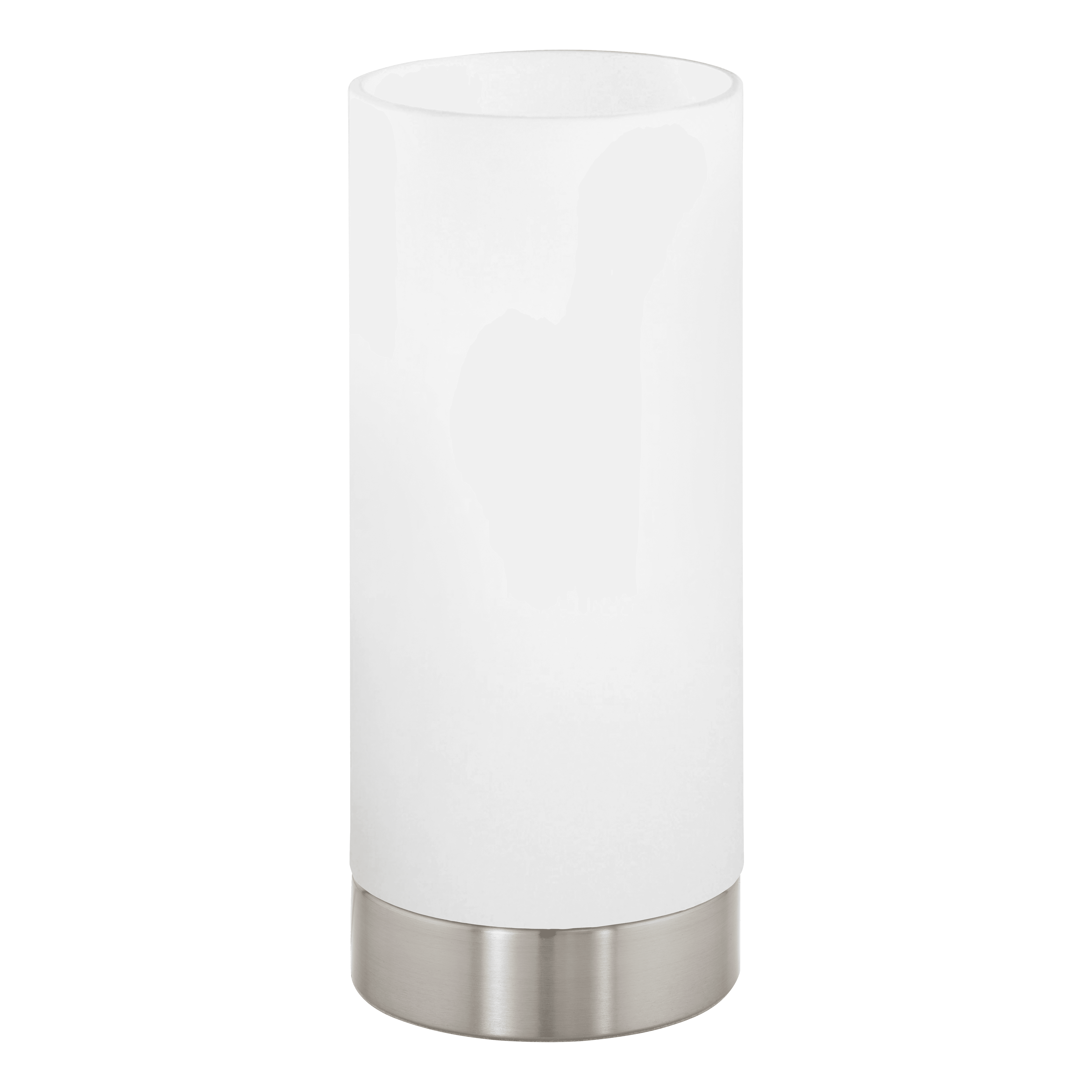 Eglo Damasco 1 Nickel & Satin Glass Table Lamp - Modern Bedside Lighting for Bedroom, Living Room, or Office Decor