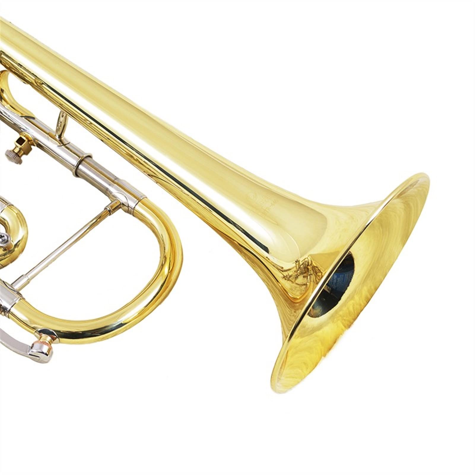 Professional Bb Flat Key Trumpet Set with 3 Rotary Valves & 3 Tones - Perfect for Beginners, Students & Band Performances