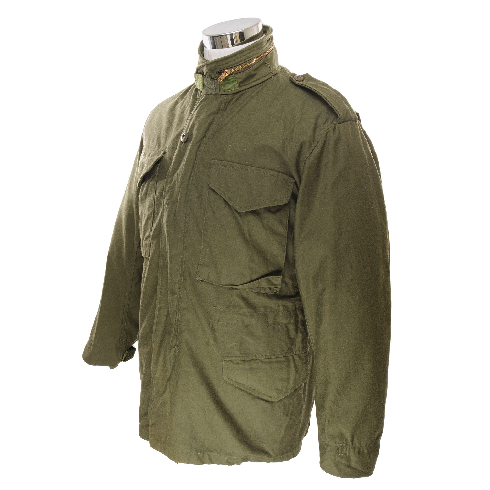 Vintage US Army M-1965 M65 Field Jacket - 1980s Small Regular Size - Military Green Outerwear for Men, Outdoor Camping & Hiking Gear