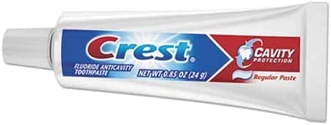 Crest Cavity Protection Regular Toothpaste - Travel Size .85 oz (24g) - Pack of 4 - Fresh Breath & Cavity Prevention for On-the-Go Oral Care