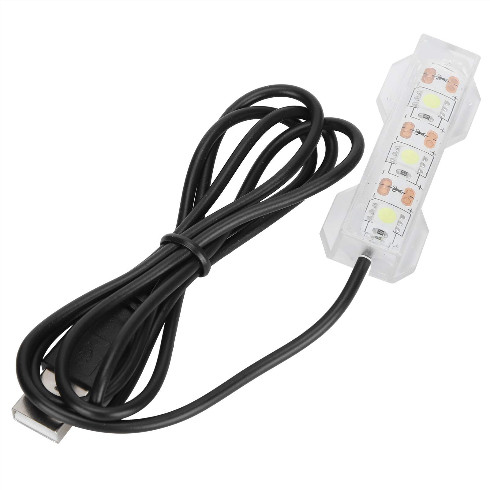 GLOGLOW USB Aquarium LED Light - 6x2cm Mini Water Plant Light for Small Fish Tank, Desktop Decoration | Perfect for Nano Tanks, Betta Fish, Shrimp & Aquatic Plants