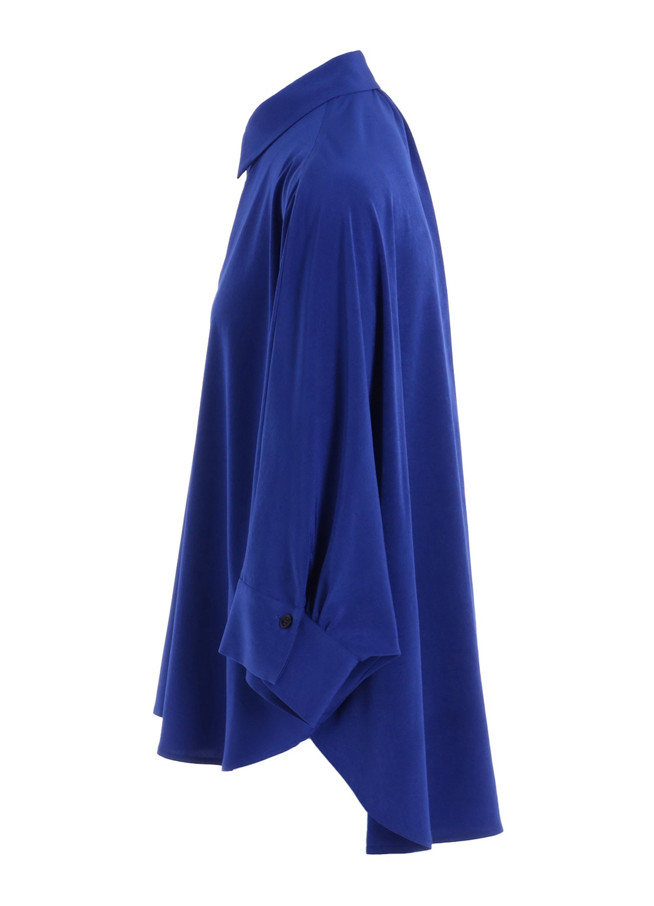 Elegant Crepe de Chine Half Sleeve Cape Blouse - Women's Fashion Tops for Office Wear & Evening Outfits