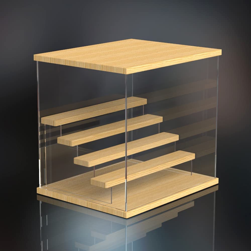 Clear Acrylic Display Case for Funko Pop, Lego Minifigures & Collectibles - 5-Tier Large Display Stand with Riser Shelf - Perfect for Action Figures, Toys, Perfume Bottles & Gemstones (4 Layer) - Ideal for Home Decor, Office Display & Collection Showcase