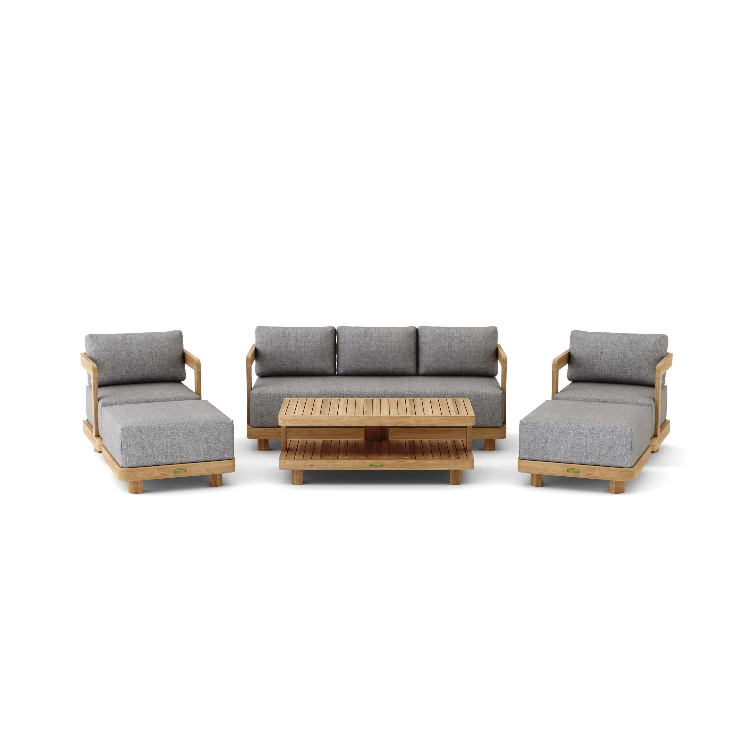 6-Piece Granada Deep Seating Patio Set with Cushions - Outdoor Furniture for Garden, Poolside & Backyard Relaxation