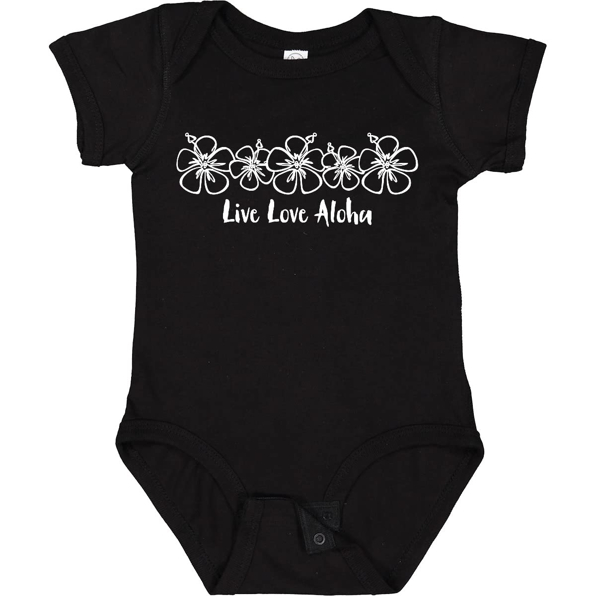 Inktastic Live Love Aloha White Baby Bodysuit - Soft Cotton Onesie for Newborns & Infants - Perfect for Beach Vacations, Family Photos & Hawaiian-Themed Parties