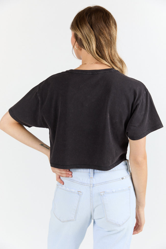 Stylish Light Black Cropped Knit T-Shirt for Women - Trendy Casual & Streetwear Outfits | Perfect for Summer, Layering, and Everyday Wear