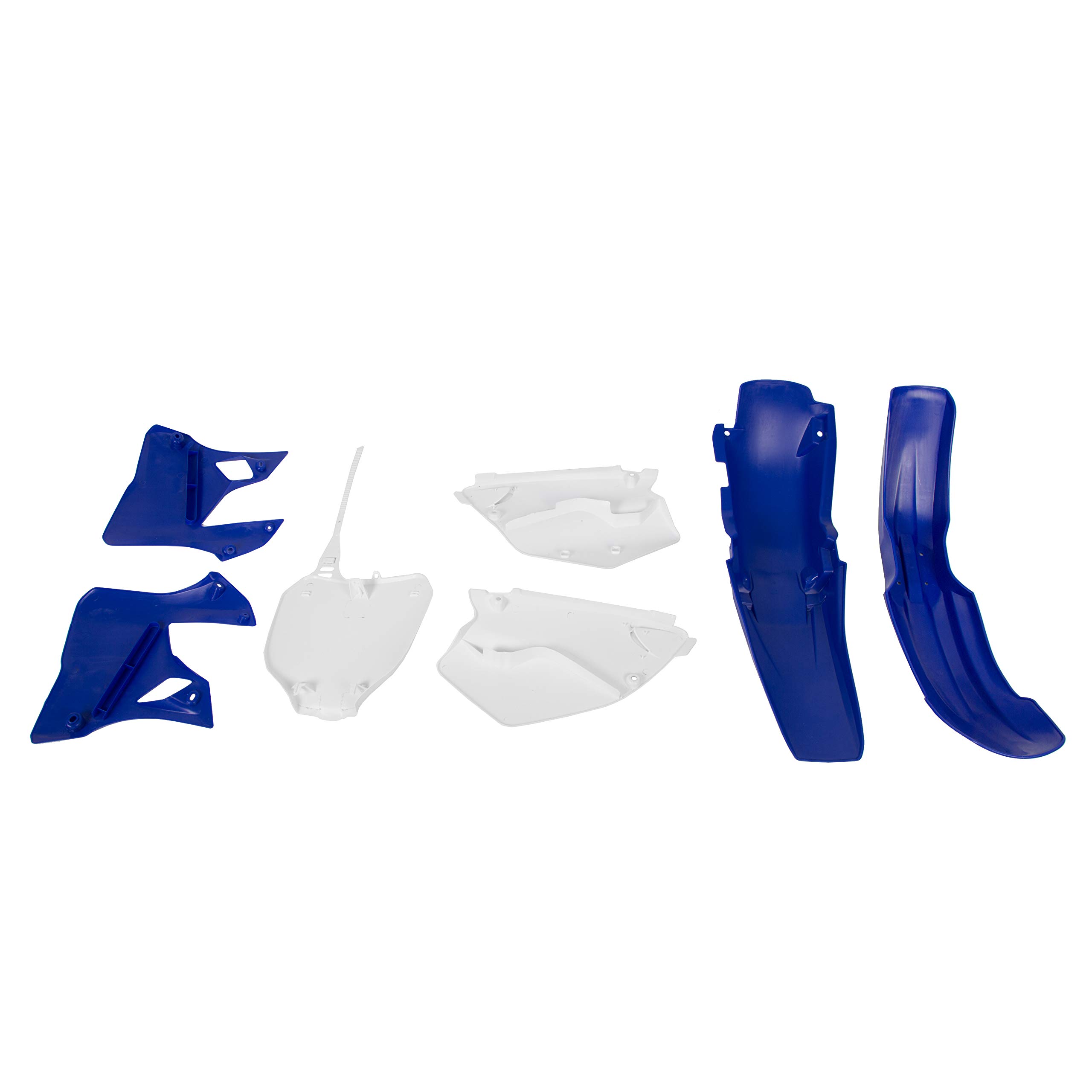 ECOTRIC Replica Restyle Plastic Kit for 1996-2001 Yamaha YZ125 YZ250 - Durable ABS Plastic in Blue & White | Perfect for Dirt Bike Restoration & Off-Road Racing