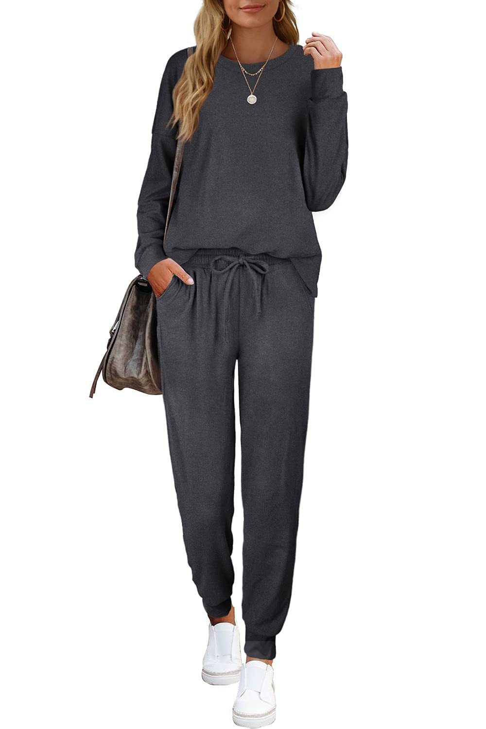 Sieanear Women's 2-Piece Tie Dye Sweatsuit - Long Sleeve Lounge Set for Casual Wear, Yoga & Home Relaxation