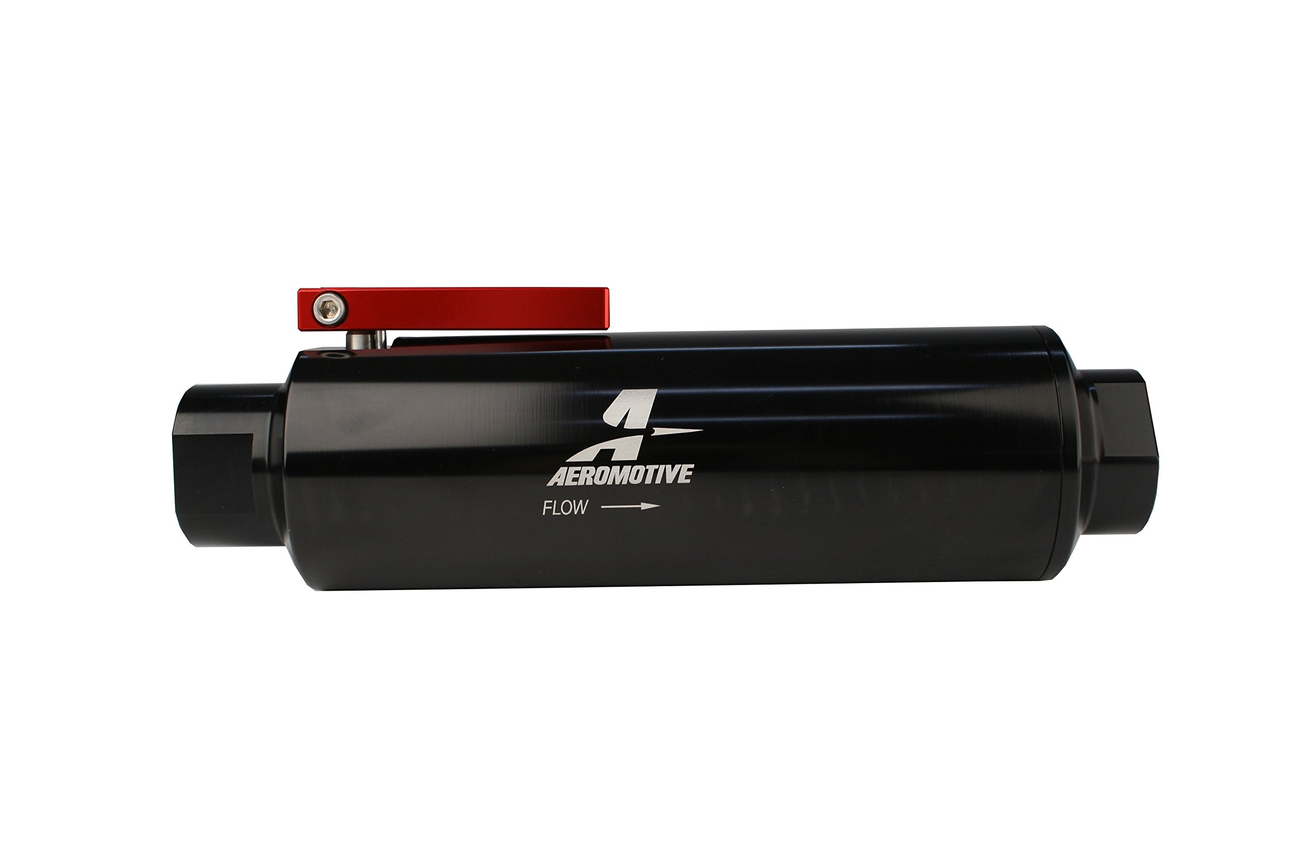 Aeromotive 12332 In-Line Shutoff Valve Fuel Filter with 100-Micron Stainless Mesh Element, ORB-12 - High Performance Fuel Filtration for Automotive, Marine & Industrial Applications