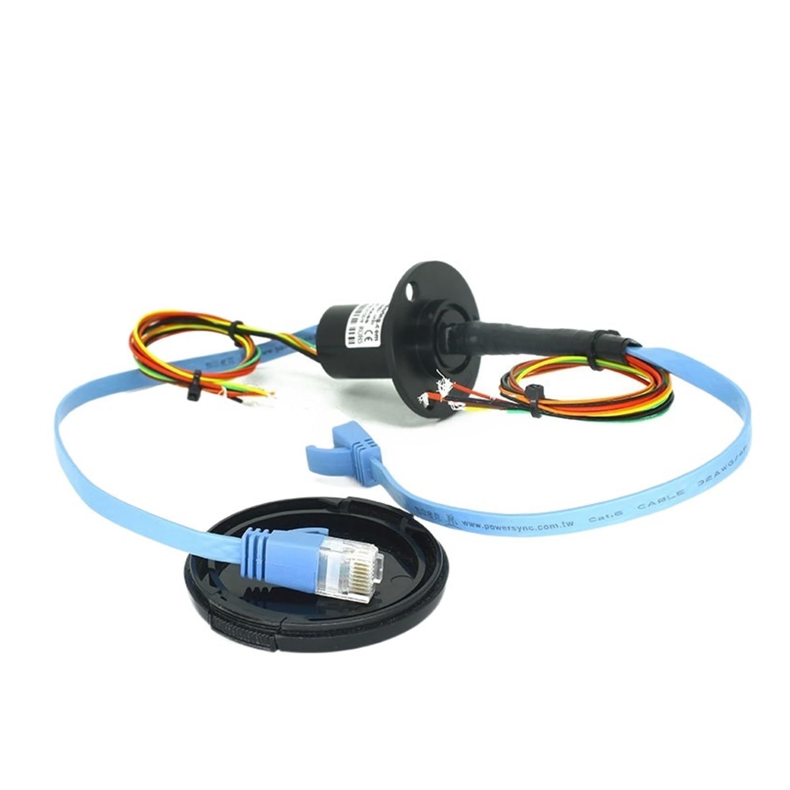 1 Channel 1000BaseT 6 Channels 2A+2 Channels 5A RJ45 Ethernet Slip Ring Connector - 22mm Outer Diameter for Industrial Automation, Robotics & CCTV Systems