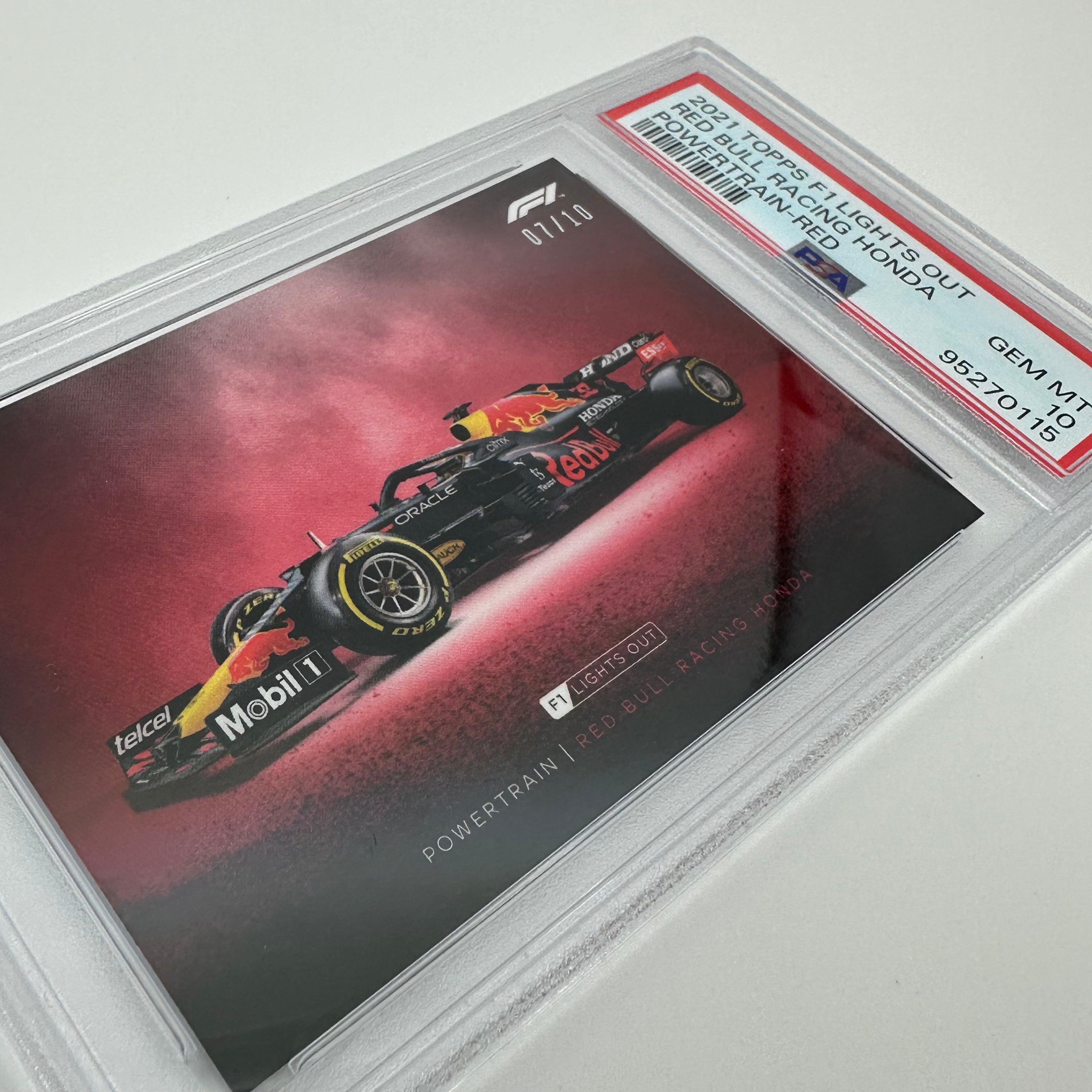 PSA 10 2007-2010 Red Bull Powertrain Red 2021 Topps Lights Out F1 Racing Card - Perfect for F1 Collectors, Display Cases & Sports Memorabilia Collections