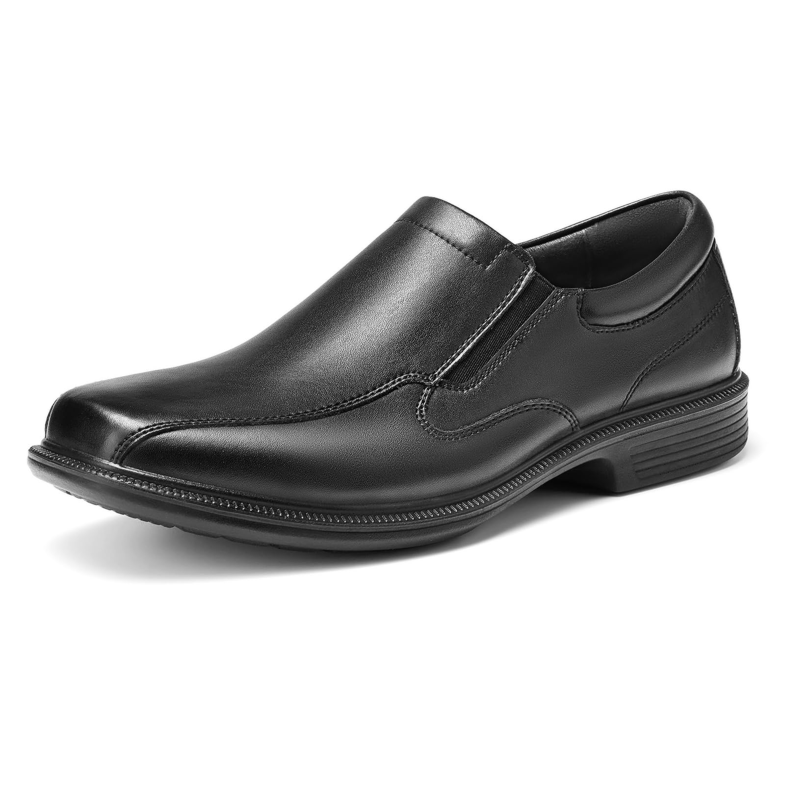 HEEZ Men's Loafers - Genuine Split Leather Oxford Dress Shoes for Business & Casual Wear | Comfortable Formal Shoes for Office, Wedding & Daily Use