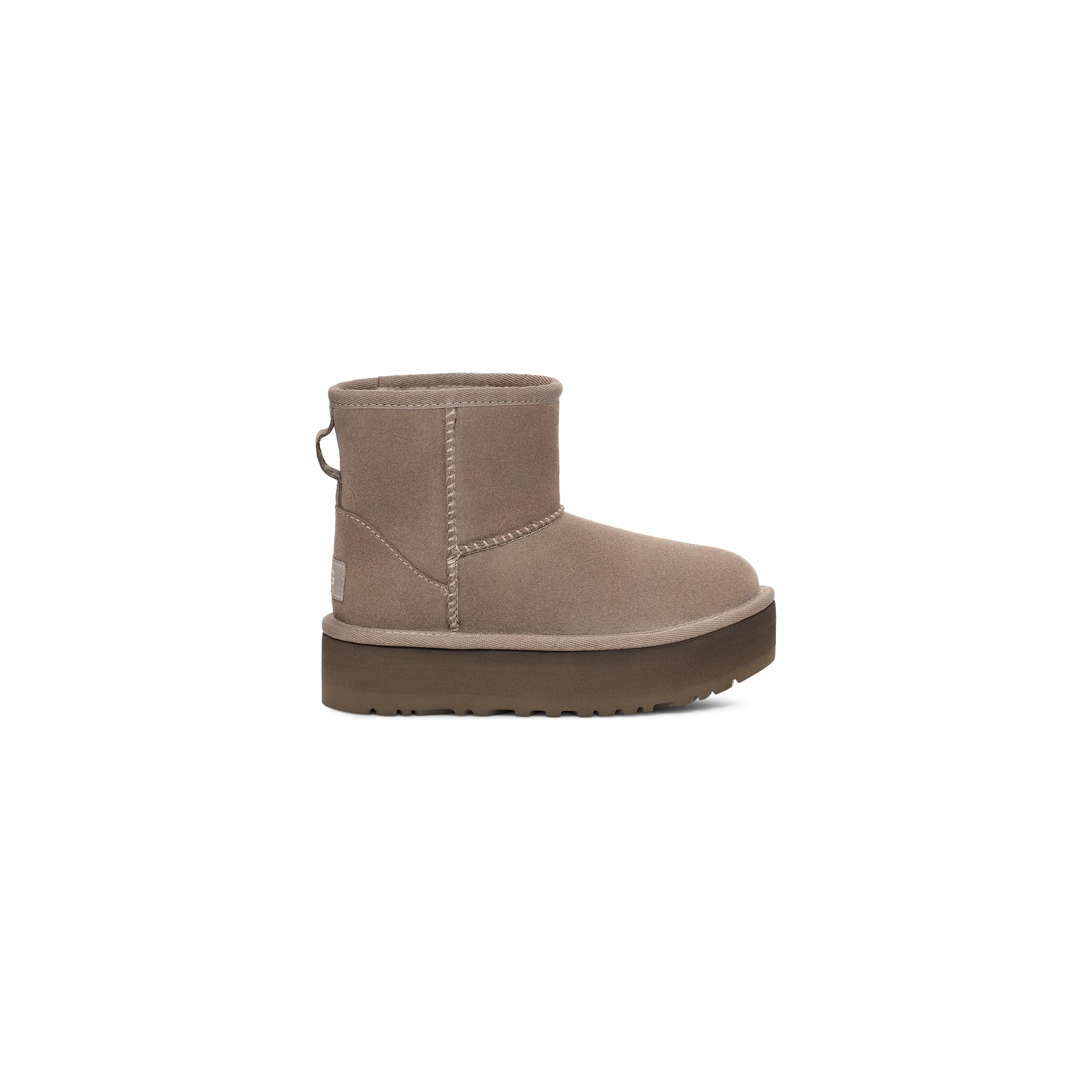 UGG Kid's Classic Mini Platform Boots in Smoke Plume - Warm Winter Snow Boots for Girls & Boys, Perfect for School, Outdoor Play & Cold Weather
