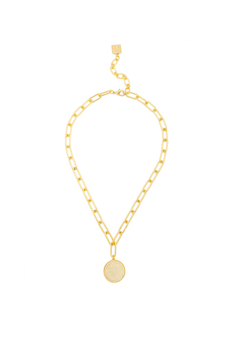 Elegant Pendant Paperclip Necklace for Women - Minimalist Gold Silver Layering Chain Jewelry Gift for Her - Perfect for Everyday Wear, Office & Date Night