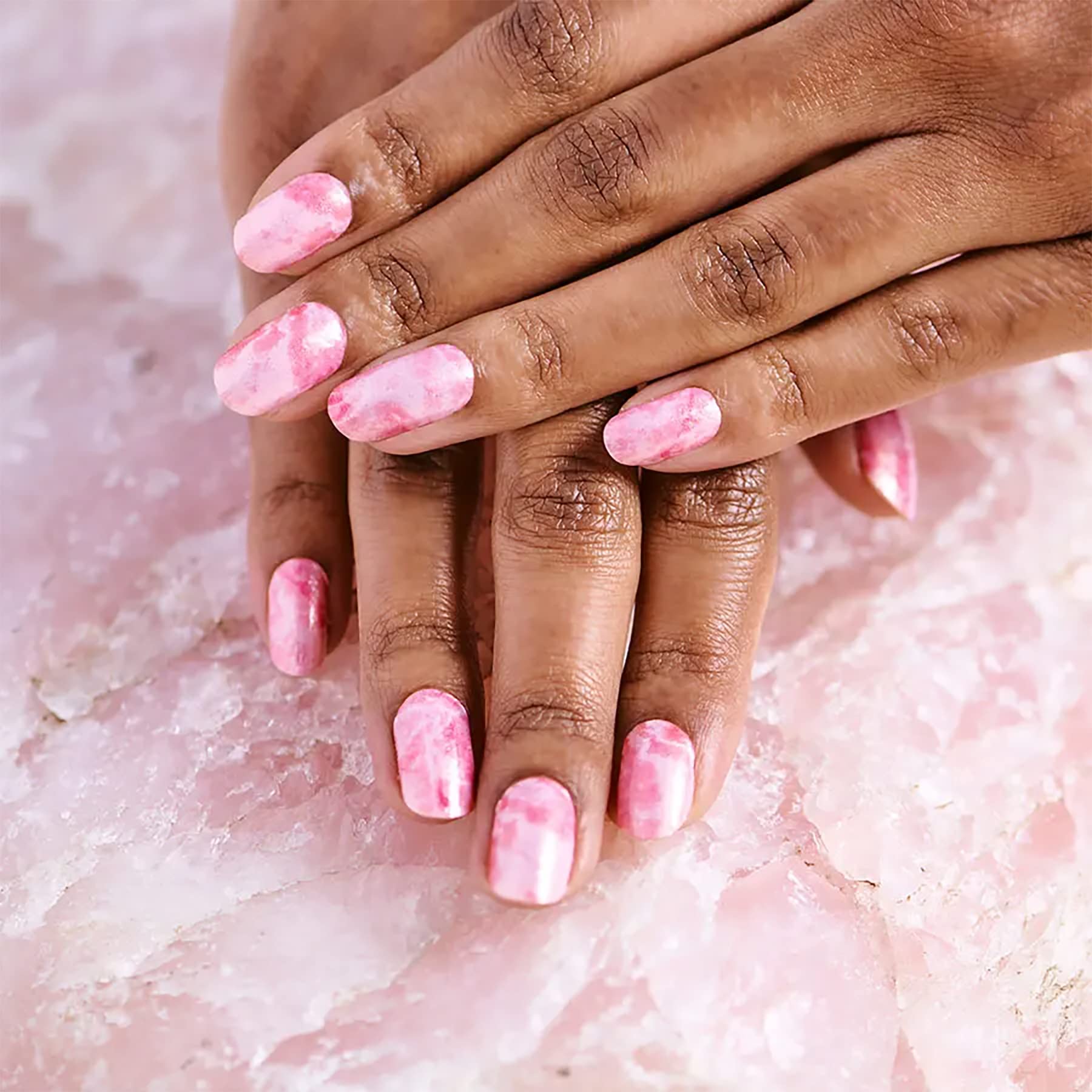 Color Street Blushing Rose Quartz Limited Edition Nail Polish Strips - Easy DIY Manicure at Home for Parties & Special Occasions