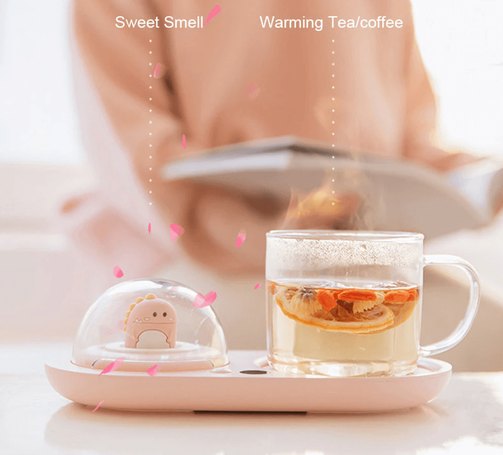 Sakura Aromatherapy Essential Oil Diffuser with Mug Warmer - Perfect for Home, Office, and Relaxation Spaces