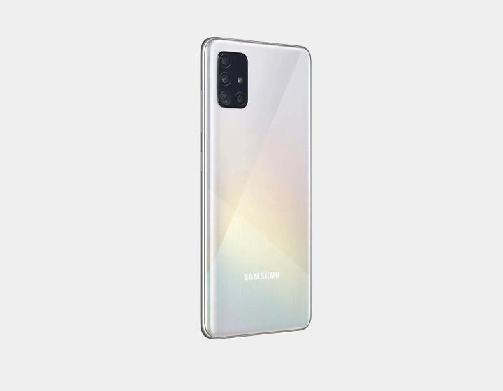 Samsung Galaxy A51 (SM-A515F/DS) 128GB Dual SIM Unlocked Smartphone - 4GB RAM, 64GB SD Card + Case Bundle, Prism Crush White | Perfect for Travel, Business & Everyday Use