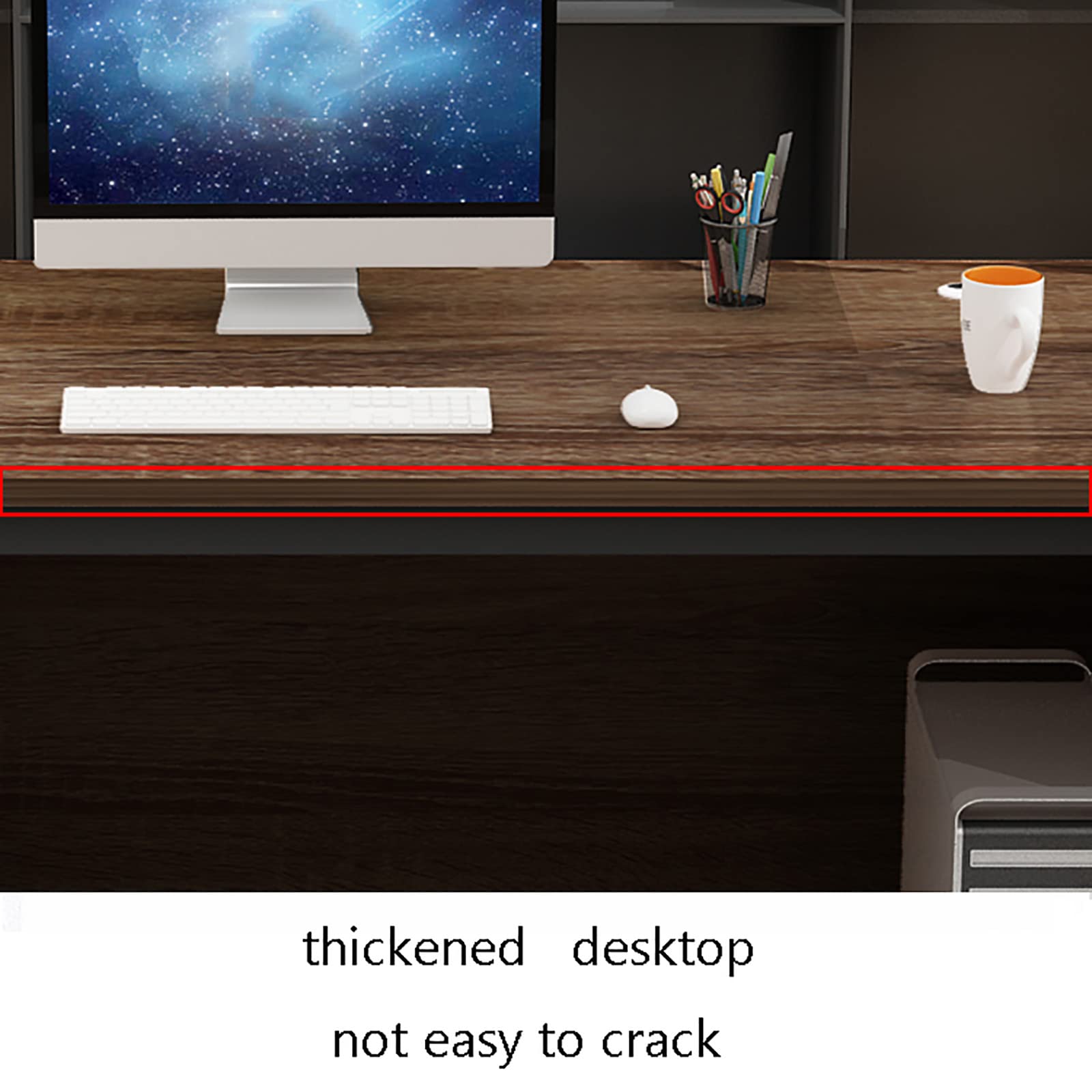 Modern Computer Desk with Drawer Cabinet - Multifunctional Home Office Writing Desk & Gaming Table, White - Perfect for Small Spaces, Work from Home & PC Gaming Setup