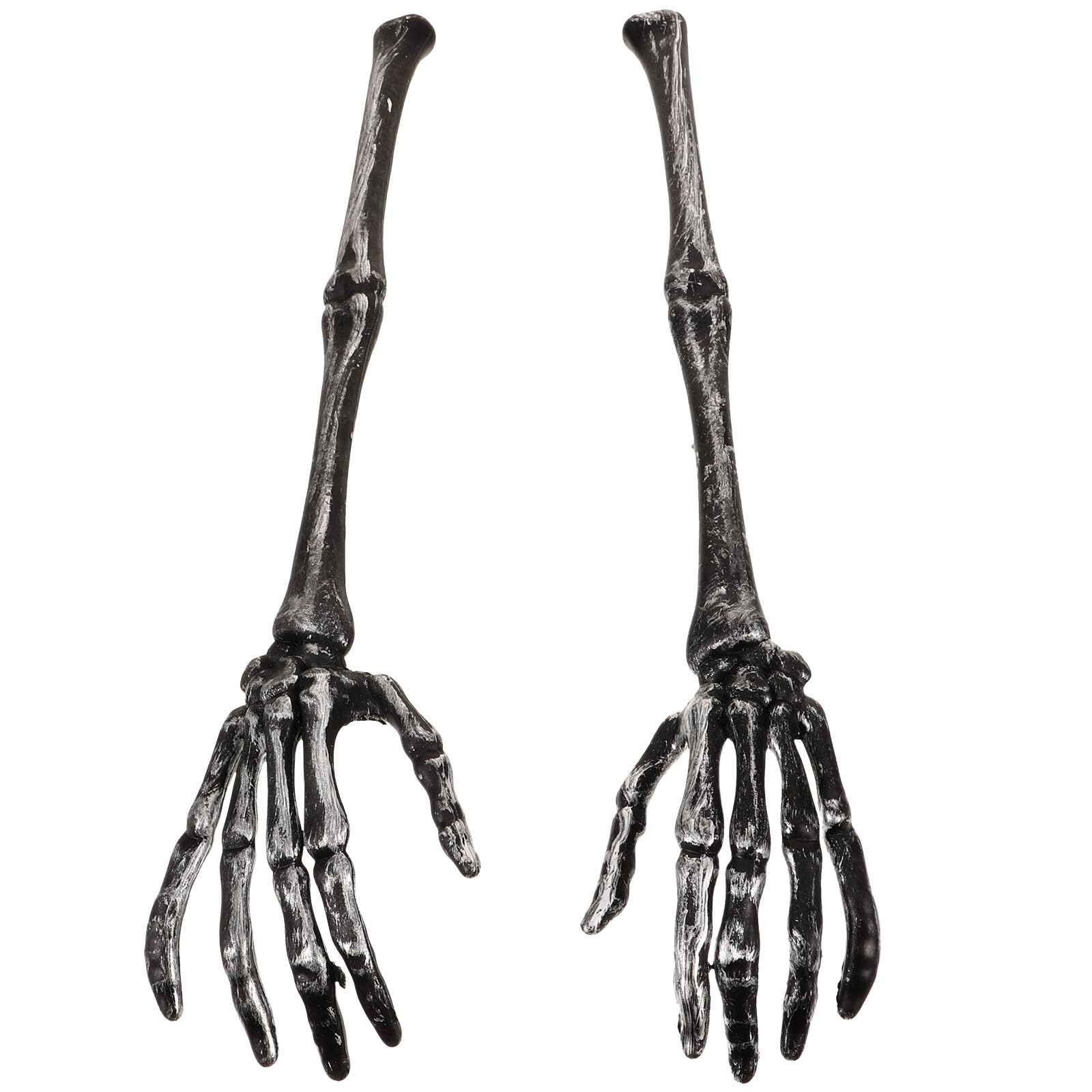 Realistic Plastic Skeleton Salad Spoons Set - Halloween Serving Tongs with Arm Bone Design (6 Pieces) - Perfect for Halloween Parties, Themed Dinners, and Spooky Decorations