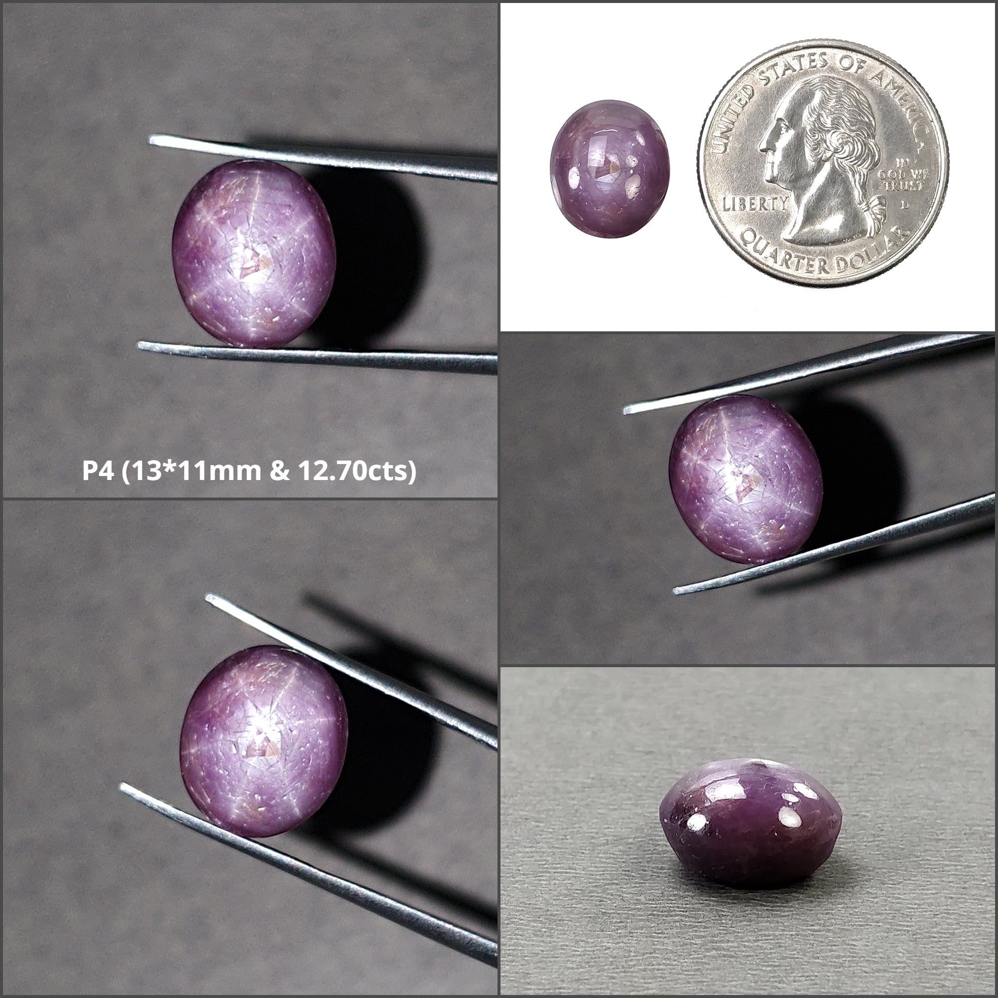 Natural Untreated African Pink Star Sapphire Cabochon - Rare 6-Ray Star Oval Gemstone for Jewelry Making & Collectors | Perfect for Rings, Pendants & Healing Crystals