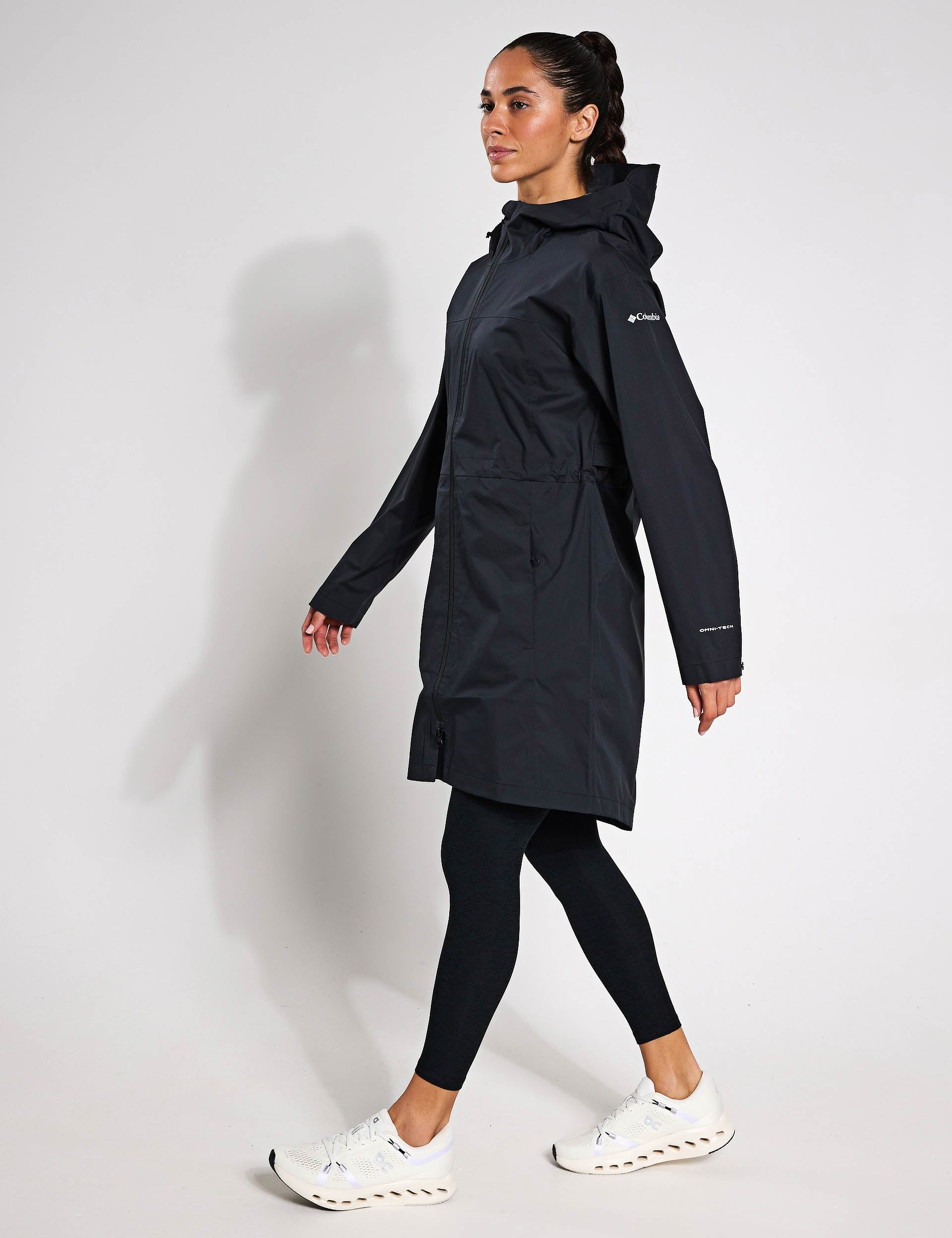 Waterproof Long Jacket for Outdoor Adventures - Black | Hiking, Camping & Rainy Day Protection