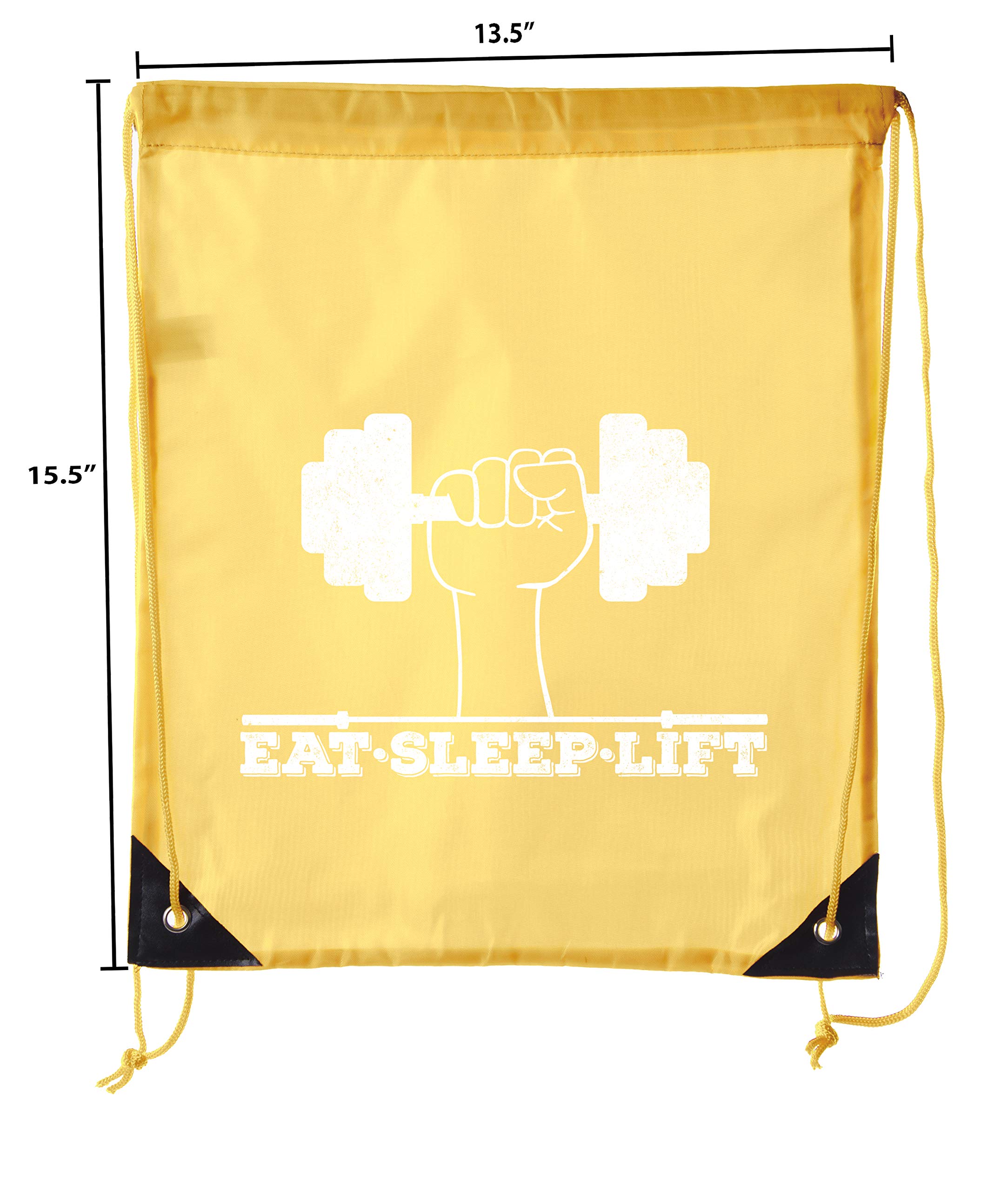 Motivational Gym Quote Drawstring Backpacks - Inspirational Fitness Bags for Workouts & Training - Perfect for Gym, Running, Yoga & Sports