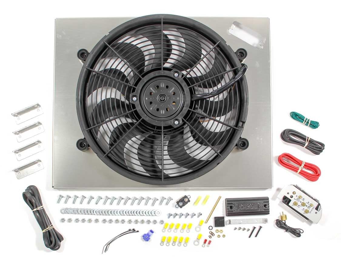 Derale 66822 High Performance Electric Radiator Fan Shroud Kit - Universal Fit for Cars, Trucks & SUVs - Perfect for Engine Cooling & Overheating Prevention