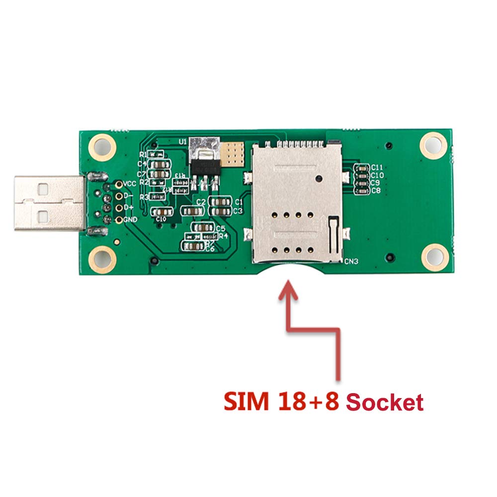 Mini PCI-E to USB 3.0 Adapter with SIM Card Slot - Convert PCIe Module to USB Interface for Laptops, Industrial PCs - Ideal for 4G LTE Modems, Wireless Routers & Embedded Systems