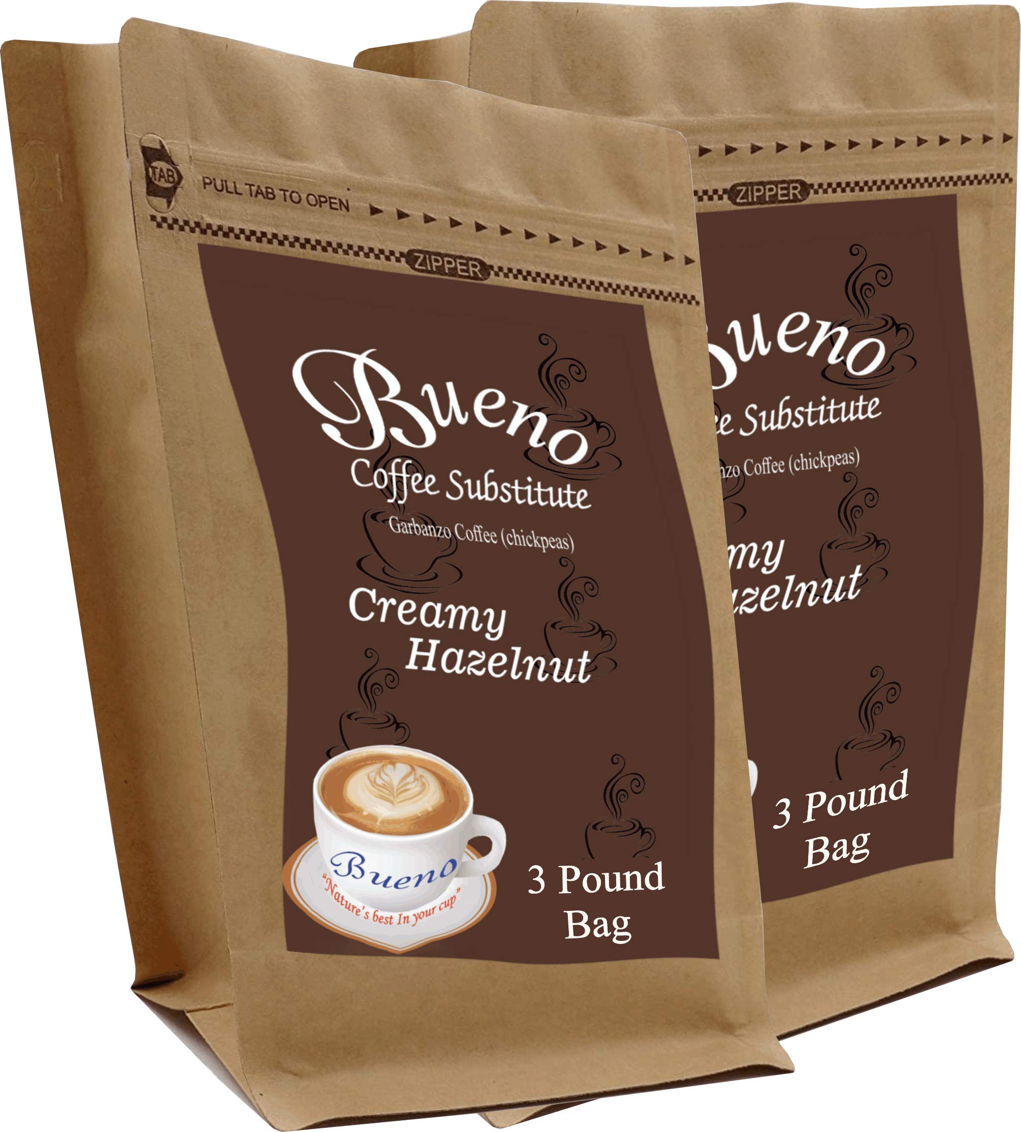 Organic Creamy Hazelnut Coffee Substitute - 2-3 lb Bag | Dairy-Free, Vegan & Gluten-Free | Perfect for Morning Brew, Baking & Gifts