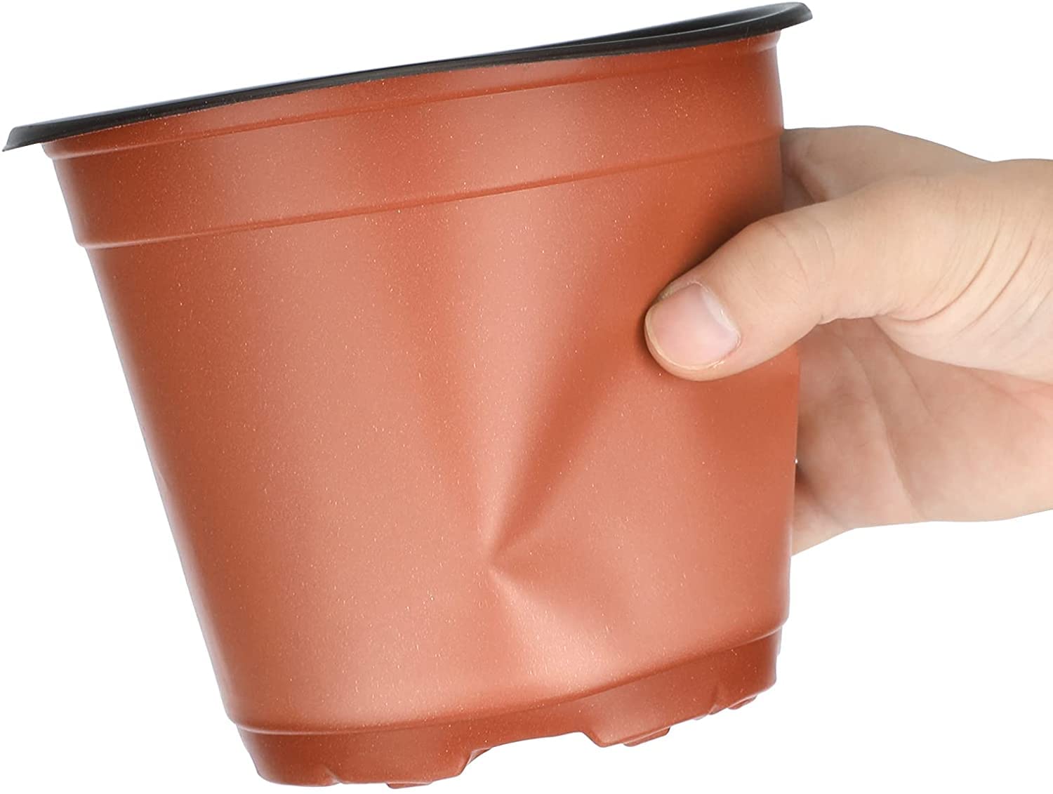 100Pcs 6 Inch Plastic Plant Nursery Pots - Seed Starting Pots, Flower Plant Containers & Garden Pots for Indoor/Outdoor Gardening, Home Decor & Landscaping