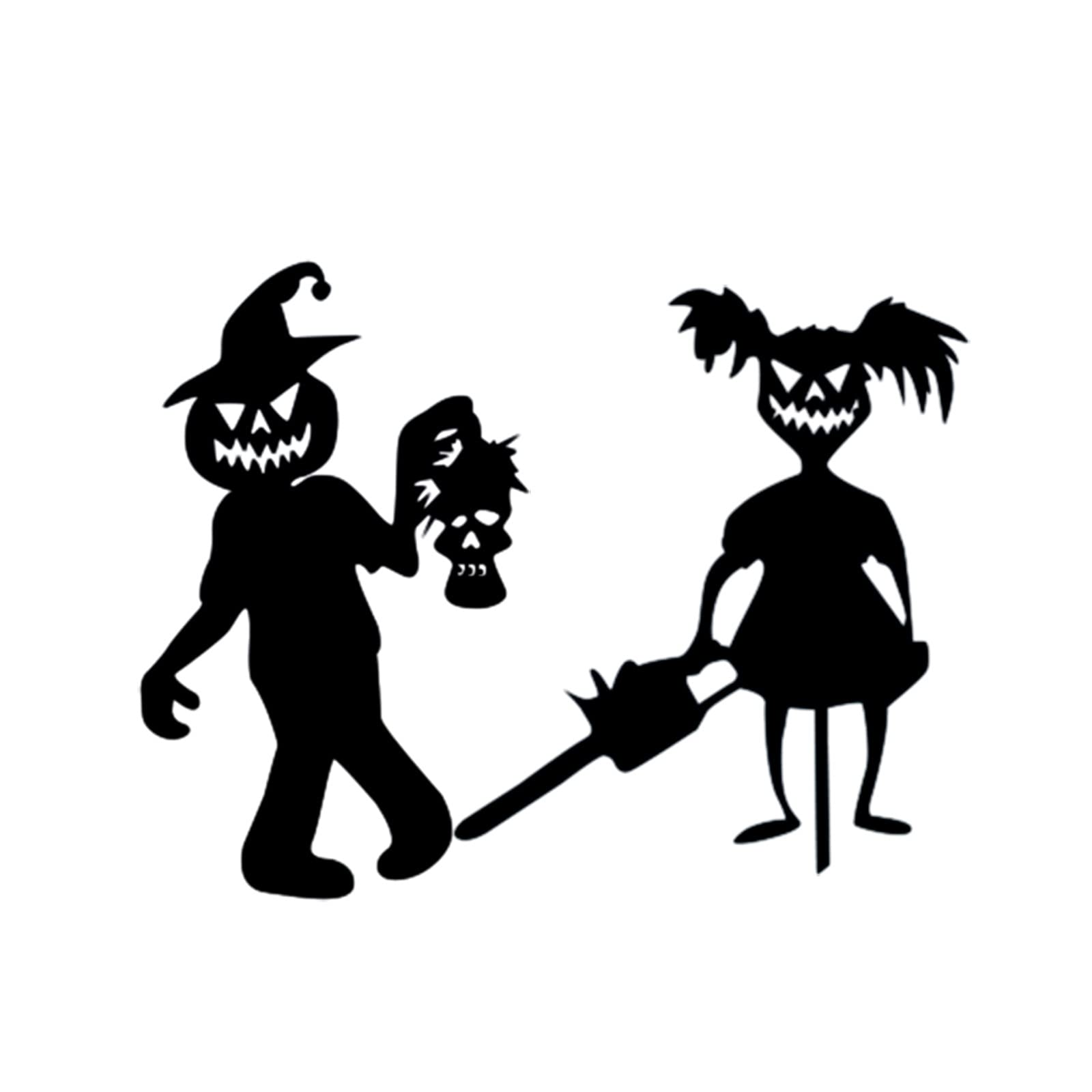 Halloween Metal Silhouette Wall Decor - Spooky Devil Garden Art for Outdoor Patio, Lawn & Garden Display - Perfect for Holiday Yard Decoration & Street Address Plaque