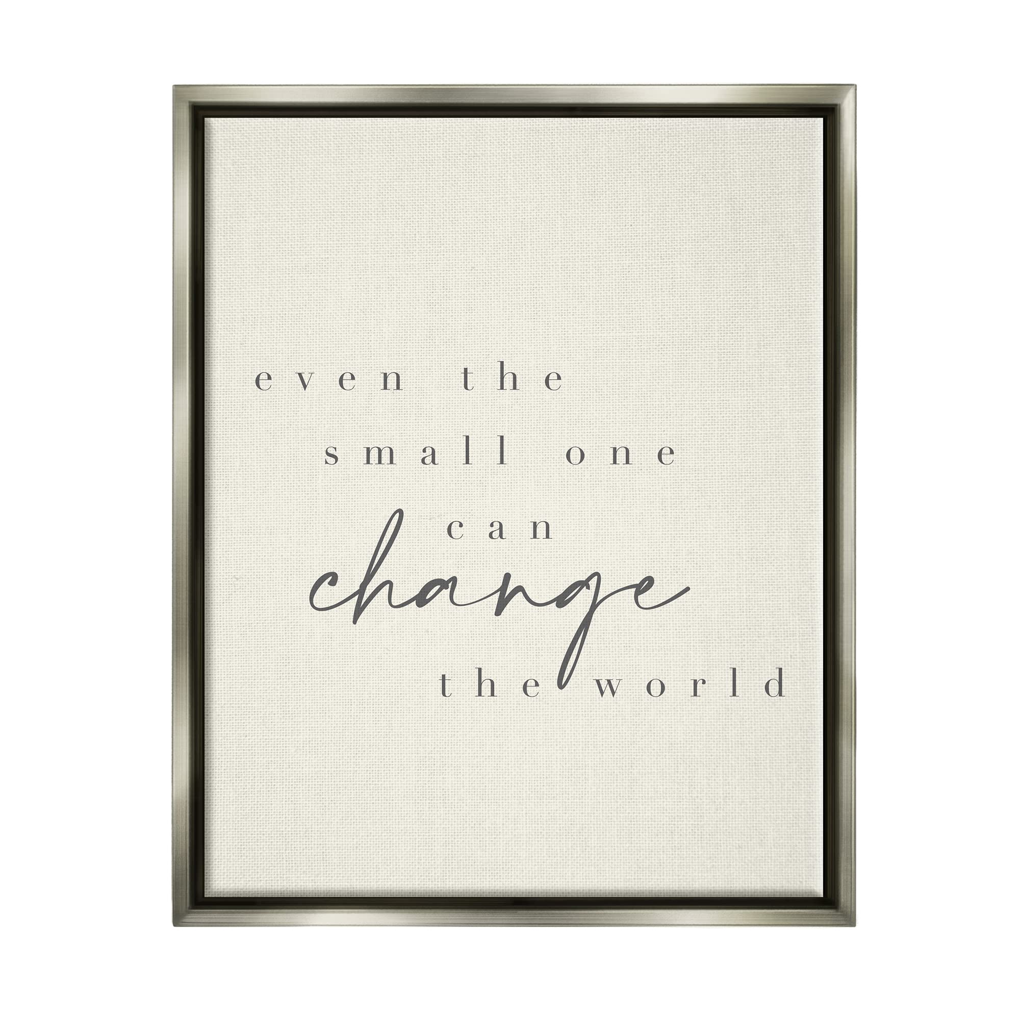 Stupell Industries 'Change The World' Inspirational Framed Wall Art - Motivational Quote by Daphne Polselli | Uplifting Nursery & Kids Room Decor, Perfect Gift for Bedroom, Playroom & Classroom - Ideal for Children's Spaces, Home Decor & Educational Environments