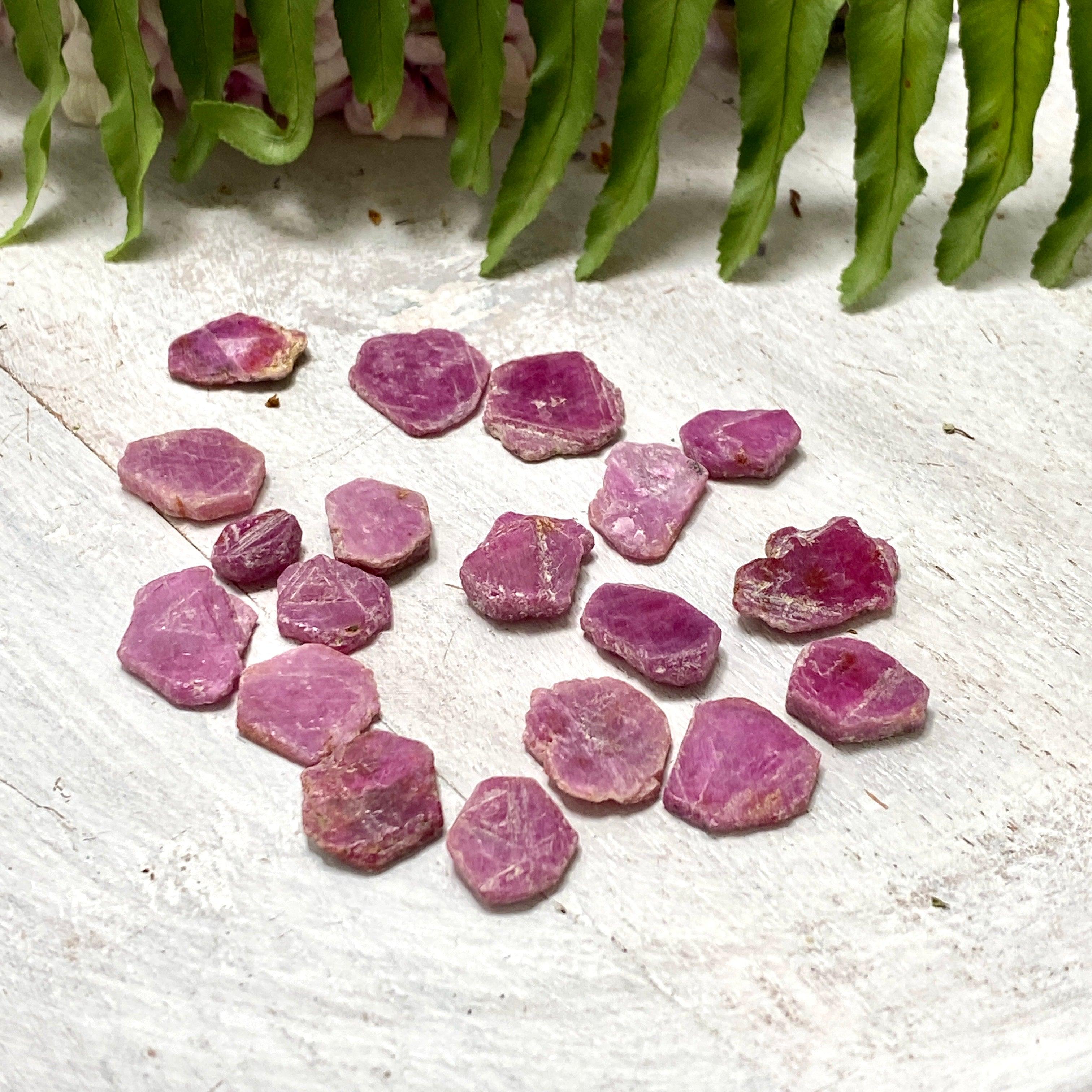 Natural Raw Ruby (Corundum) Crystal - Healing Stone for Jewelry Making, Meditation & Energy Work