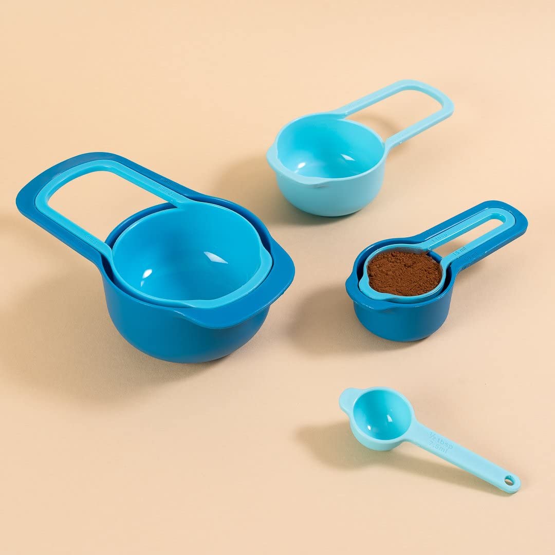 Rena Germany - Premium Measuring Cups and Spoons Set for Baking - Stainless Steel Kitchen Tools - Tablespoon & Teaspoon Measuring Set - Perfect for Cakes, Cookies & Pastry Baking