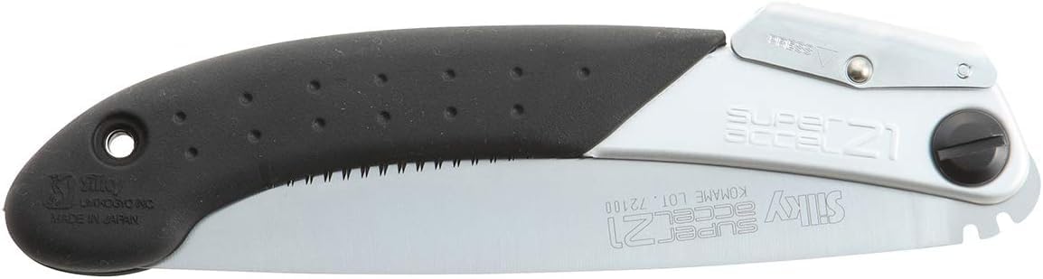 Premium Silky Folding Landscaping Hand Saw - 210mm Super Accel Blade with 117-21 Fine Teeth | Professional Gardening Tool for Pruning, Tree Trimming & Outdoor Landscaping | Perfect for Camping, Hiking & DIY Projects