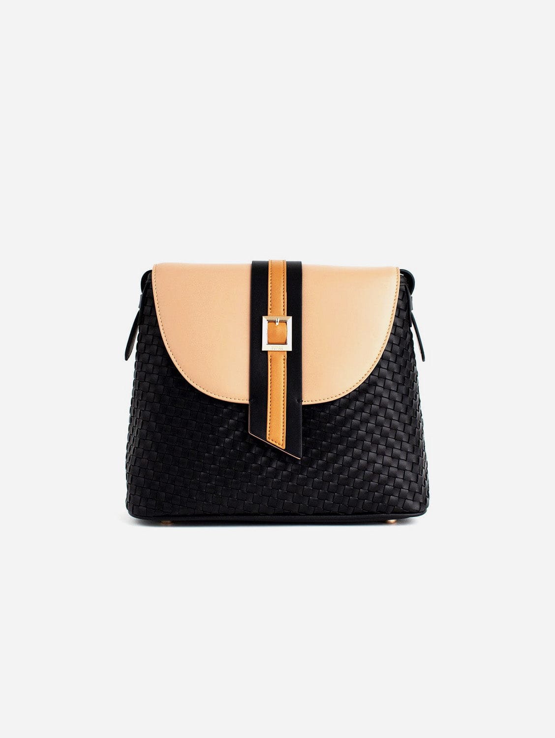 Kate Vegan Leather Basket Weave Crossbody Bag for Women | Stylish Black Shoulder Purse | Perfect for Work, Travel and Everyday Use