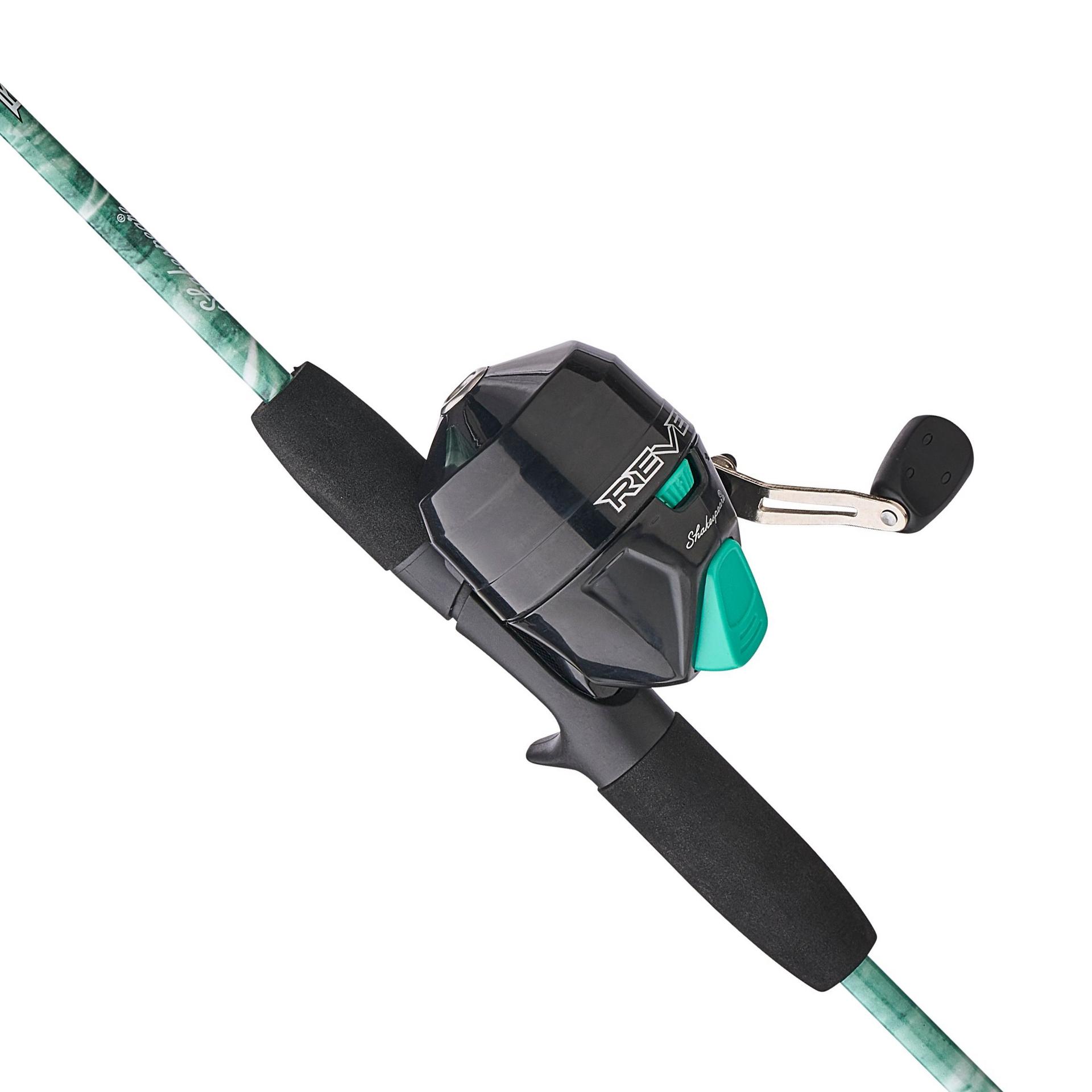 Mossy Oak Camo Spincast Fishing Reel Kit - Perfect for Freshwater & Saltwater Fishing, Outdoor Adventures, and Camping Trips