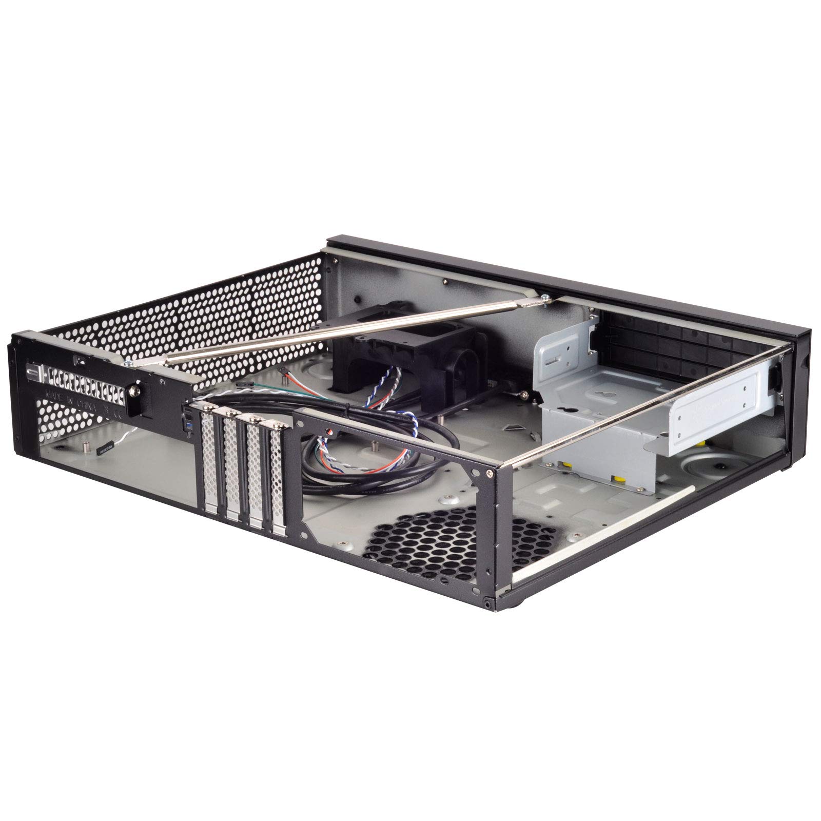 SilverStone Technology SST-ML04B-C Slim Black Micro ATX HTPC Case with Lockable Design & Front Panel USB Type-C Port - Perfect for Home Theater PC Builds and Compact Gaming Setups