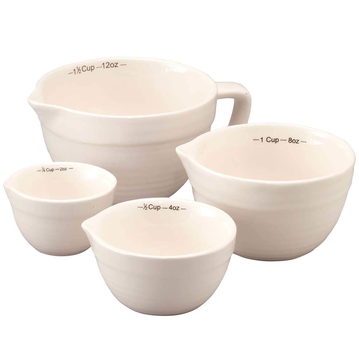 AWED 4-Piece Ceramic Measuring Cups Set - Precise Baking & Cooking Tools for Kitchen, Measuring Dry & Liquid Ingredients - Perfect for Home Bakers & Chefs